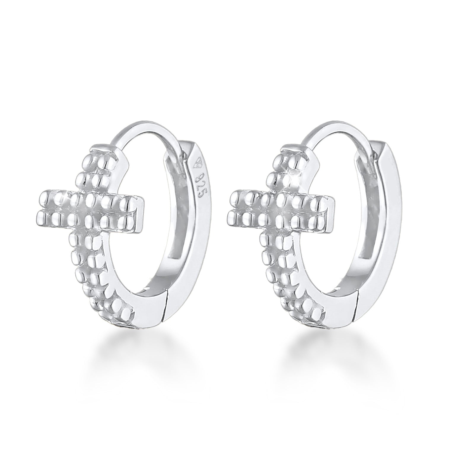 Silber - Elli | Creole Kreuz | 925er Sterling Silber