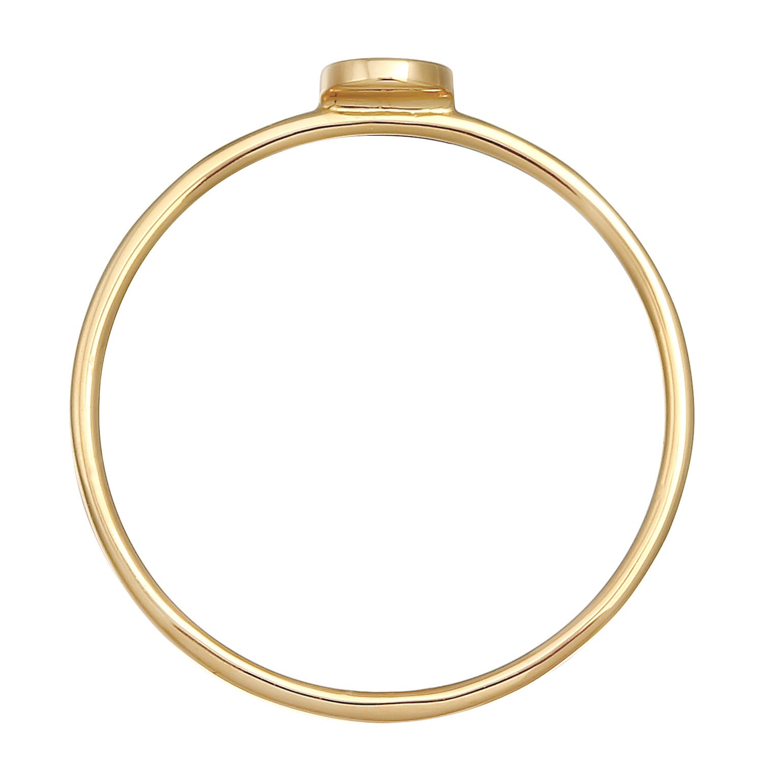 Gold - Elli PREMIUM | Ring Plättchen | 375er Gelbgold