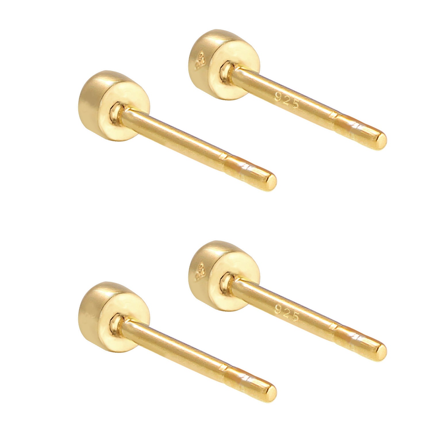 Gold - Elli | Ohrstecker Set | Emaille | 925er Sterling Silber Vergoldet
