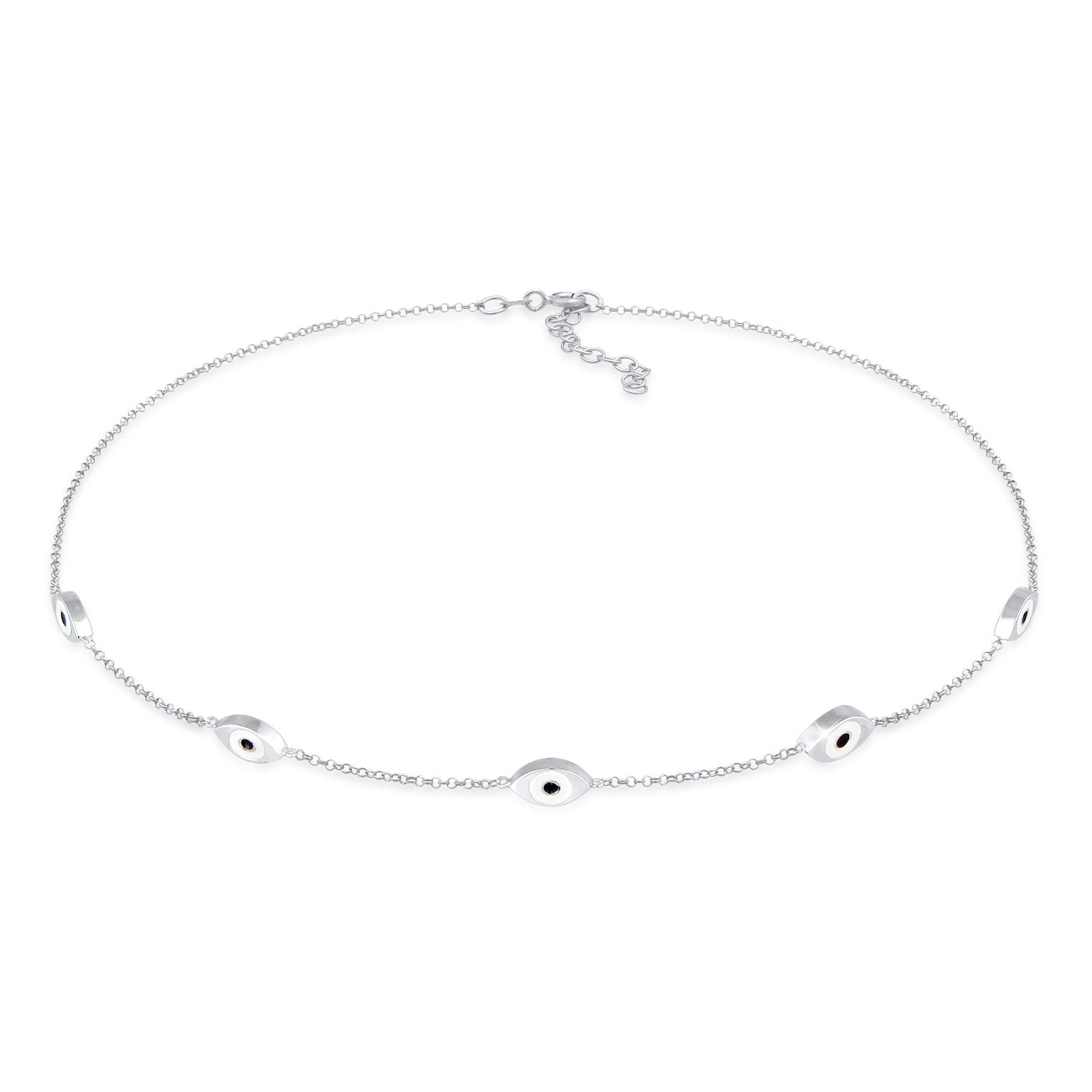 Silber - Elli | Choker Evil Eye | Emaille | 925er Sterling Silber