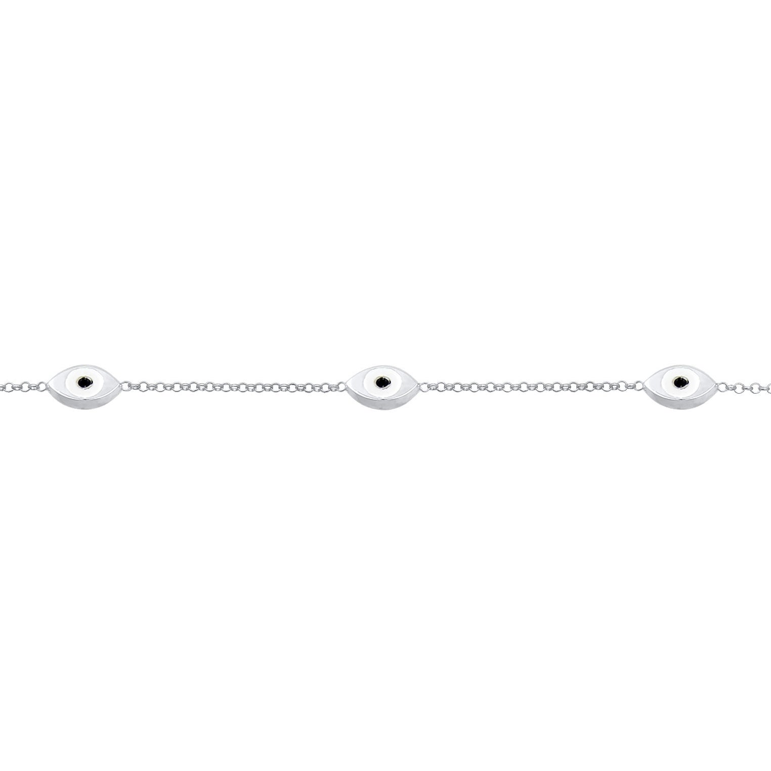Silber - Elli | Choker Evil Eye | Emaille | 925er Sterling Silber