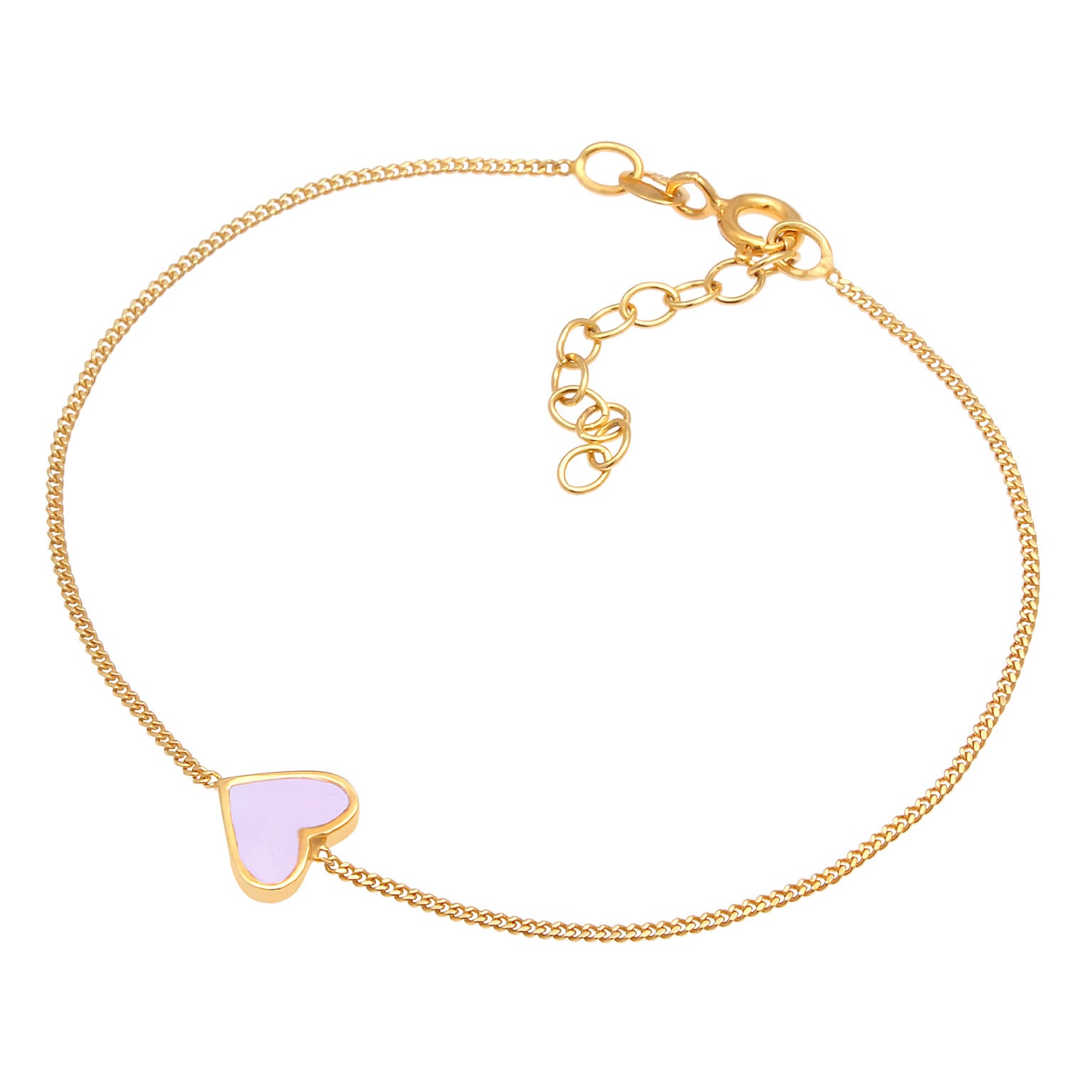 Rosa - Elli | Armband Herz | Emaille | 925er Sterling Silber