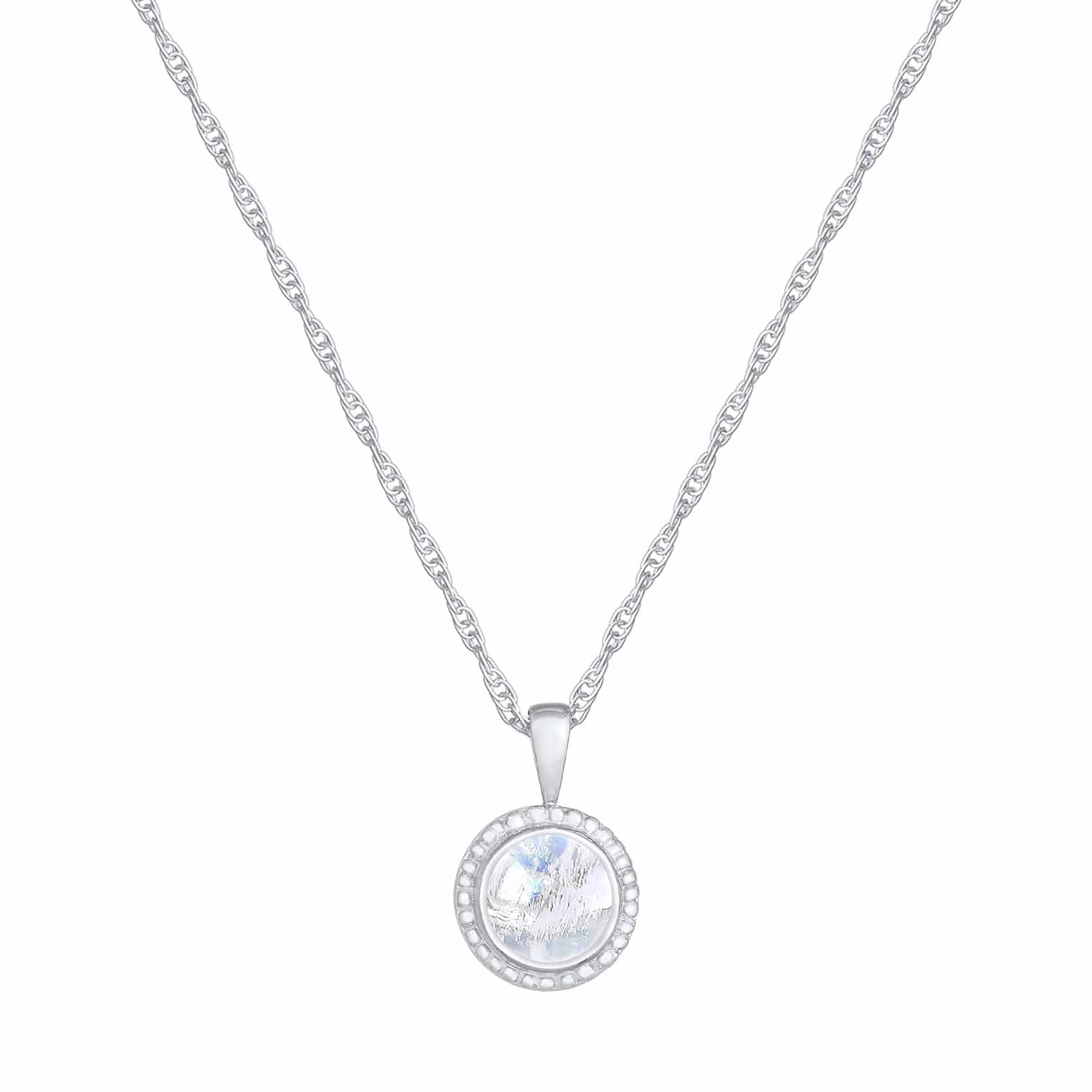 Silber - Nenalina | Halskette | Mondstein (weiß) | 925er Sterling Silber
