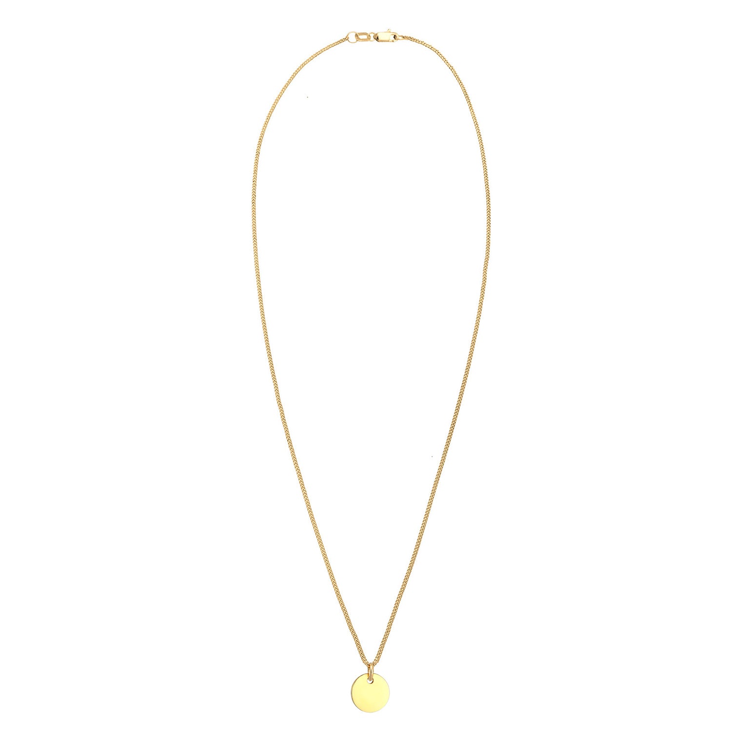 Gold - Elli PREMIUM | Halskette Plättchen | 375er Gelbgold