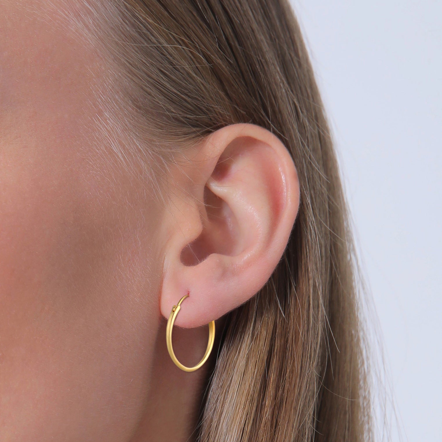 Gold - Elli PREMIUM | Creolen Klassisch | 375er Gelbgold