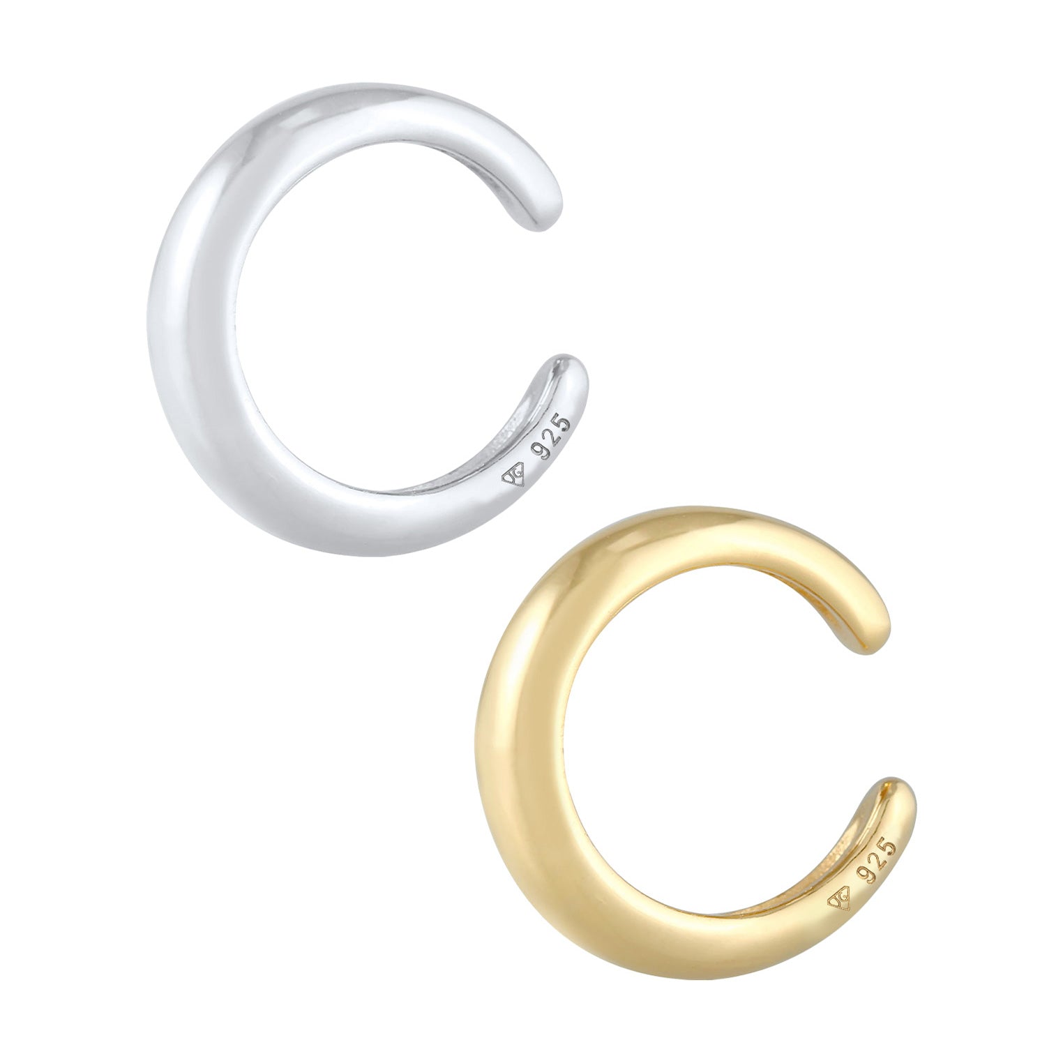 Bunt - Elli | Earcuff Set Bicolor | 925er Sterling Silber Vergoldet