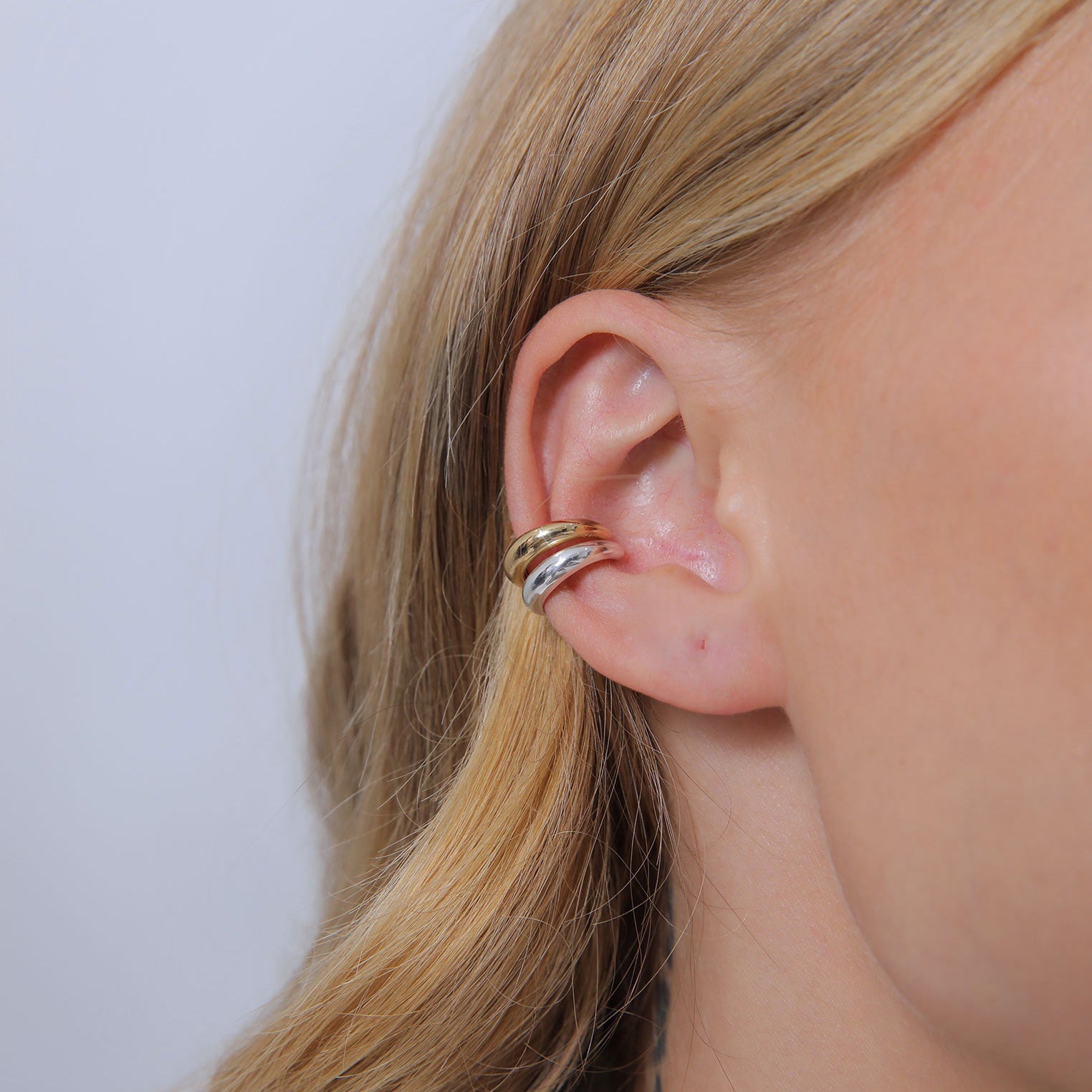 Bunt - Elli | Earcuff Set Bicolor | 925er Sterling Silber Vergoldet