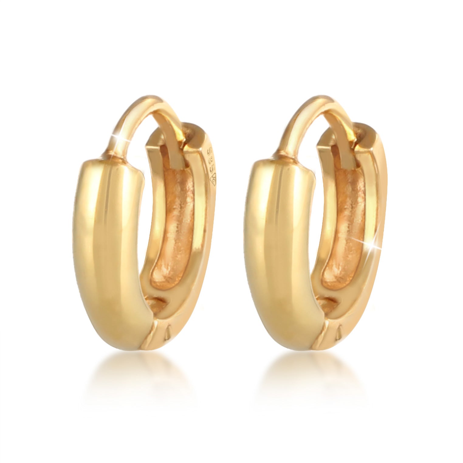 Gold - Elli PREMIUM | Creolen Klassisch | 585er Gelbgold