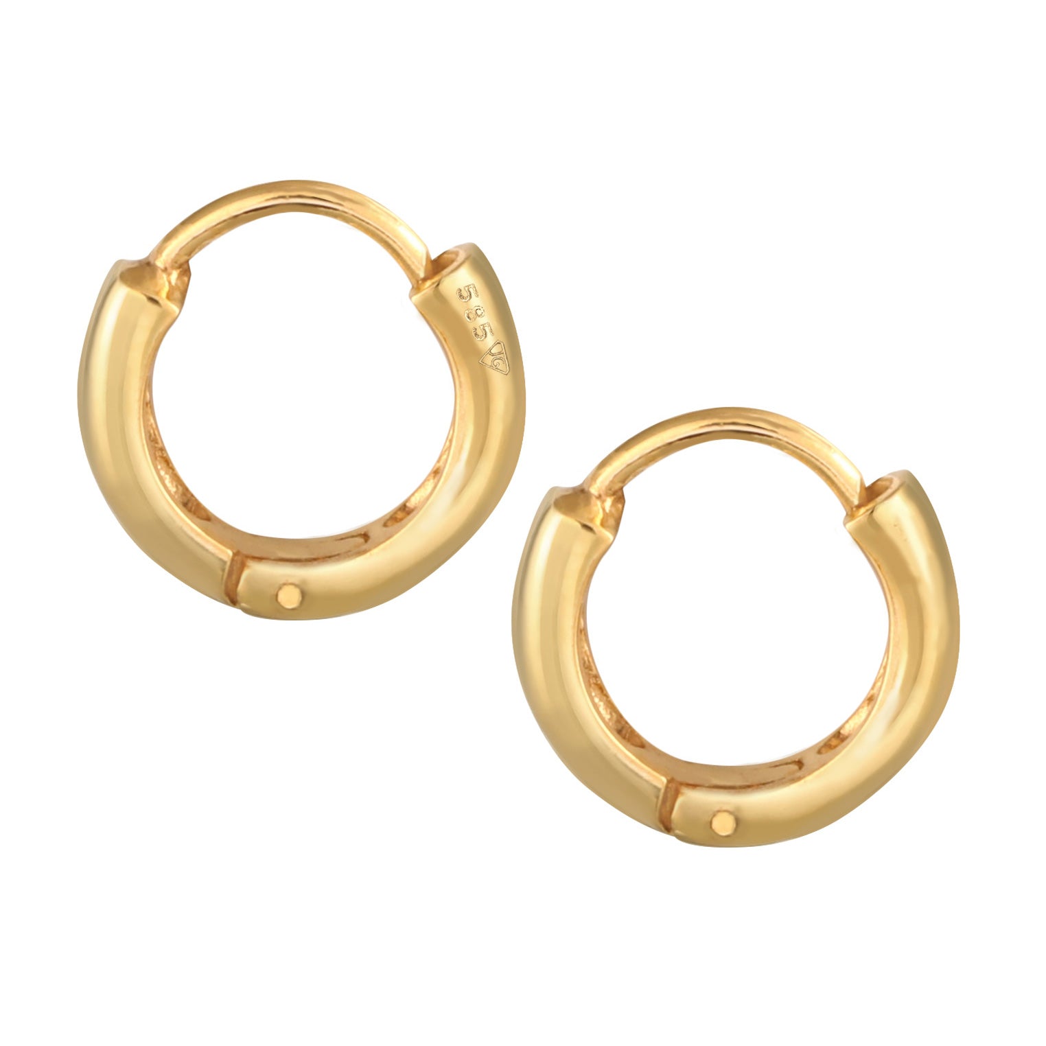 Gold - Elli PREMIUM | Creolen Klassisch | 585er Gelbgold