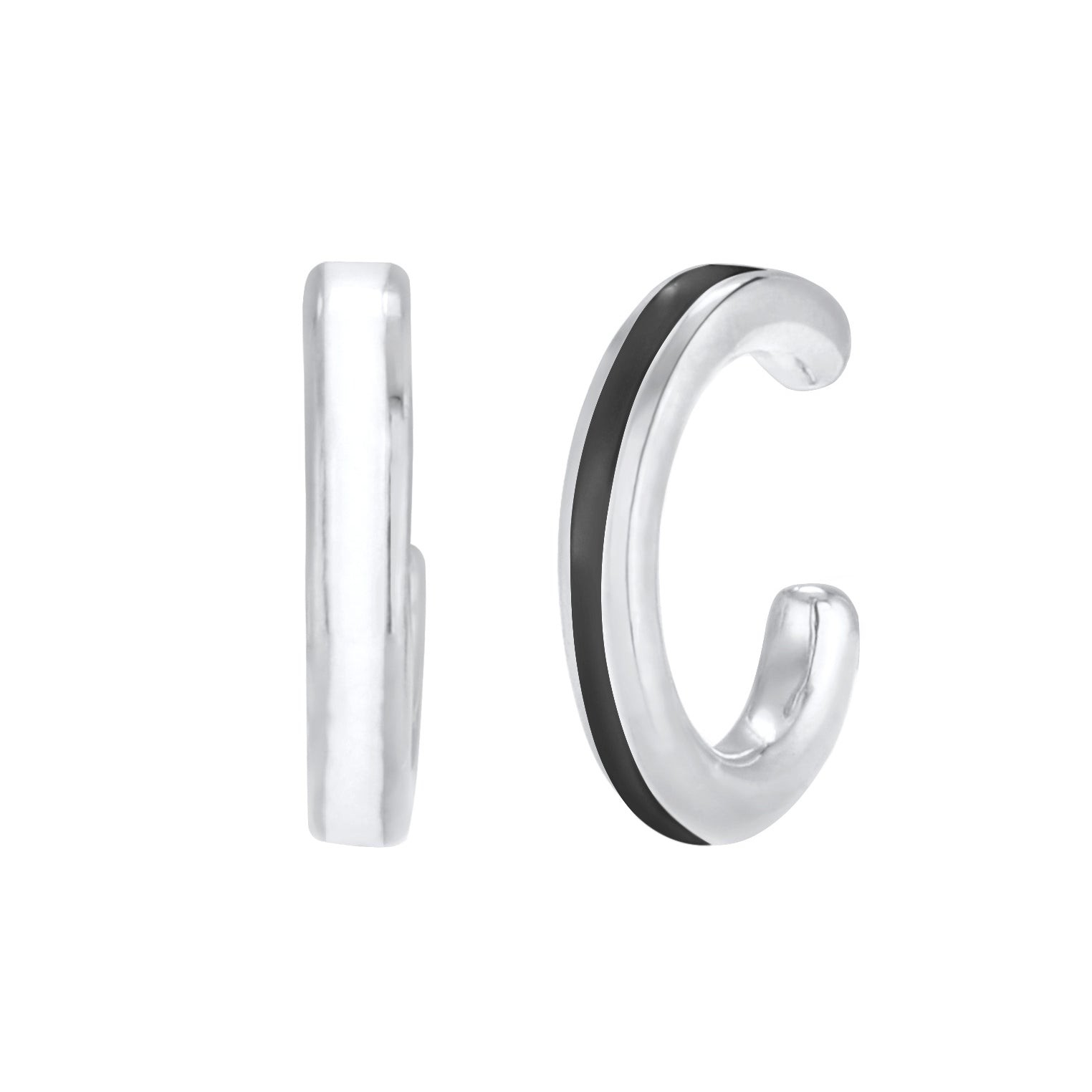 Silber - Elli | Earcuff Set | Emaille | 925er Sterling Silber