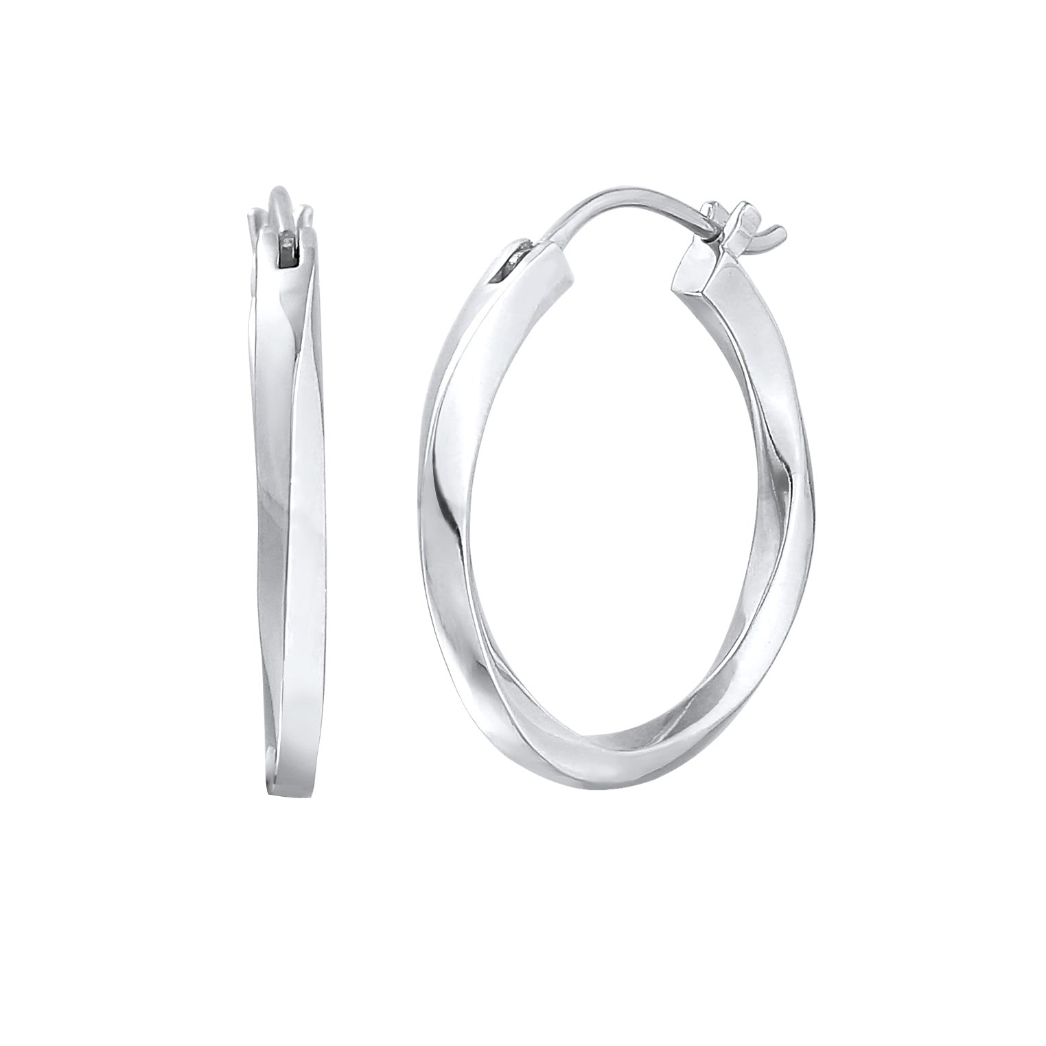 Silber - Elli PREMIUM | Creolen Twisted | 925er Sterling Silber