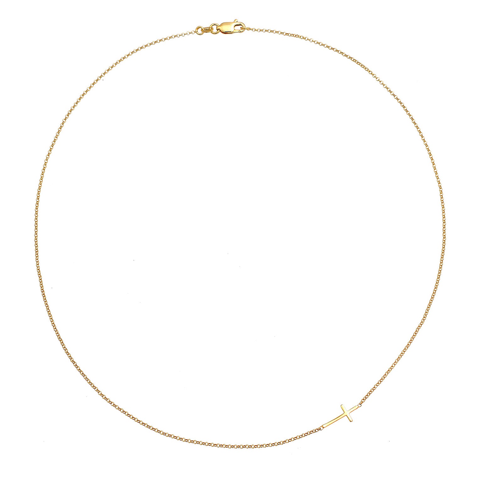 Gold - Elli PREMIUM | Halskette Kreuz | 375er Gelbgold