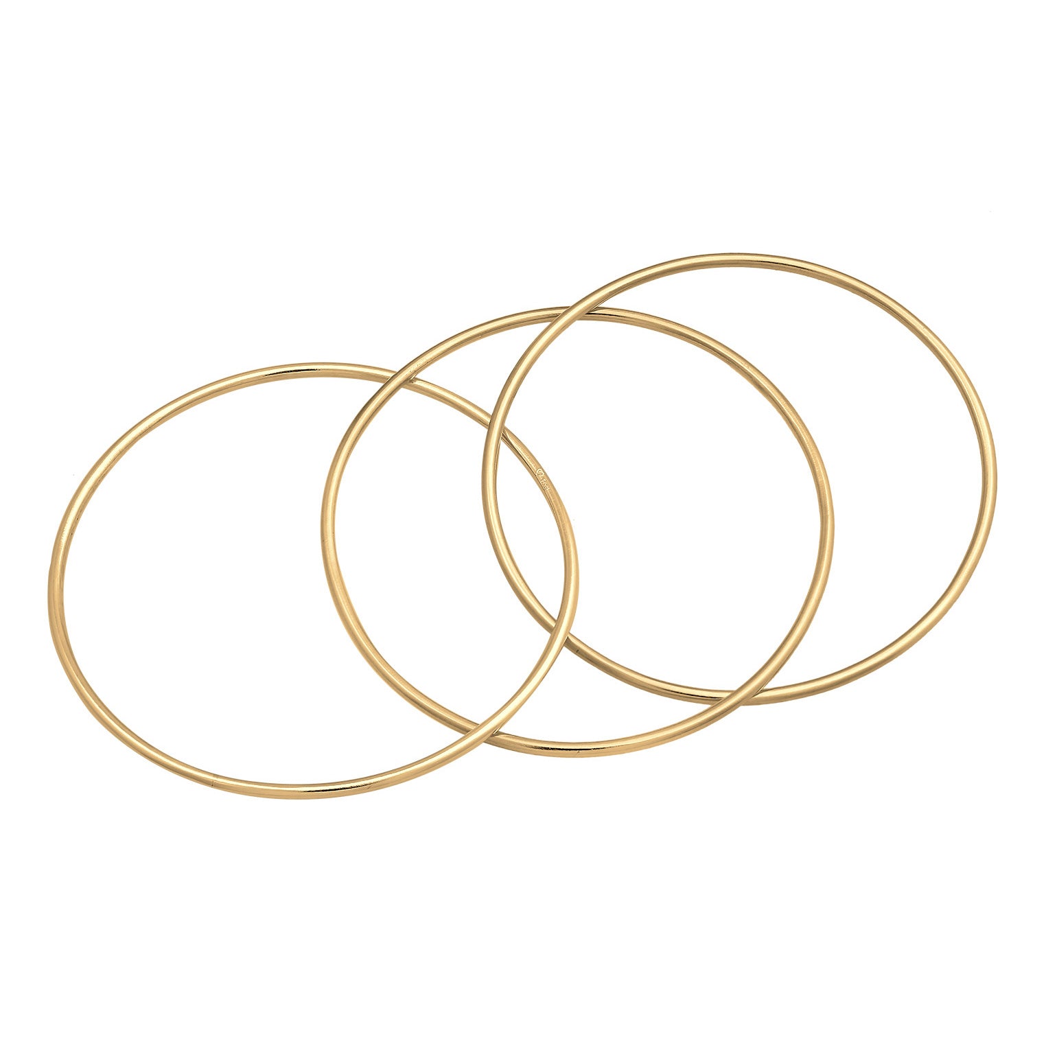 Gold - Elli PREMIUM | Armreif Verschlungen | 925er Sterling Silber Vergoldet