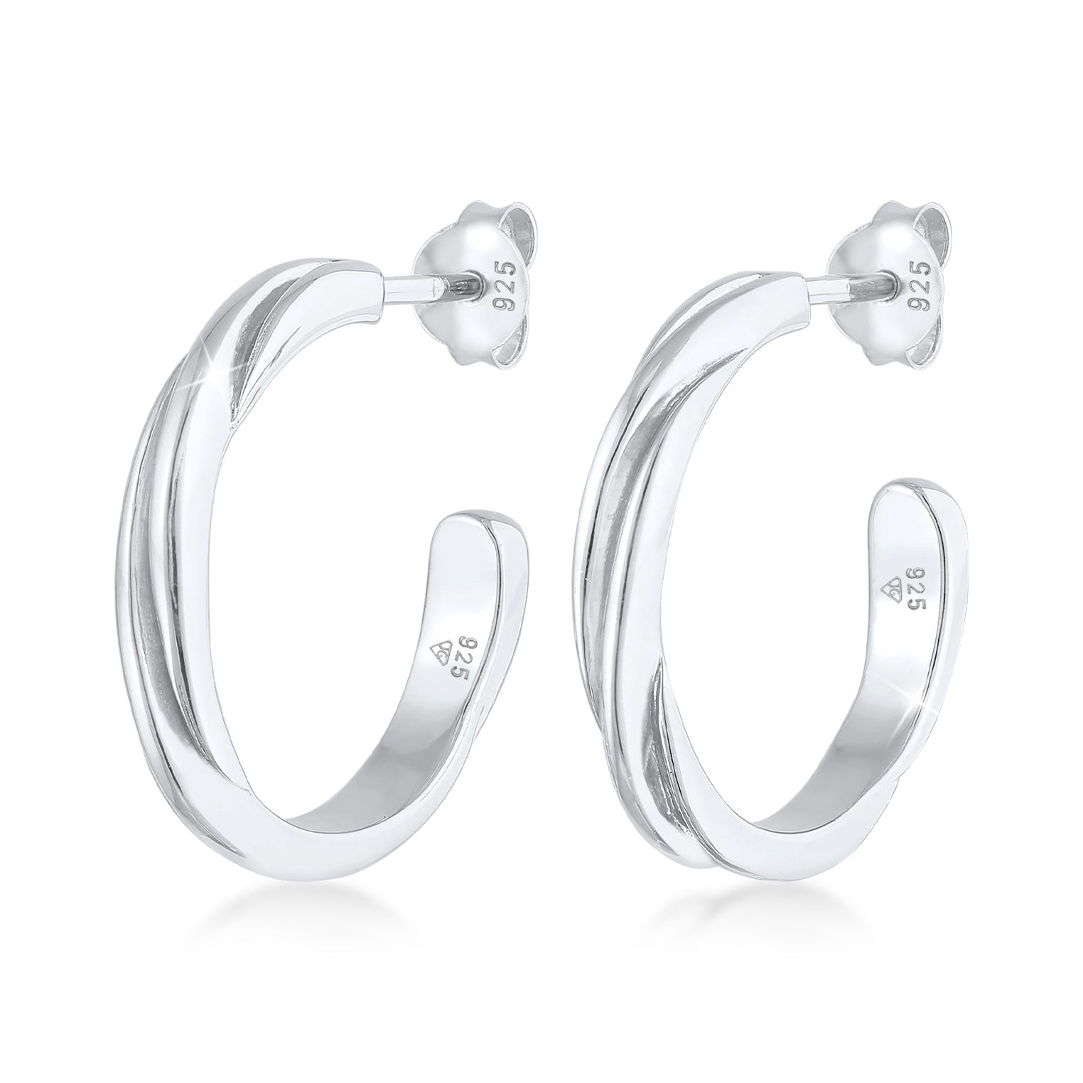 Silber - Elli | Creolen Twisted | 925er Sterling Silber