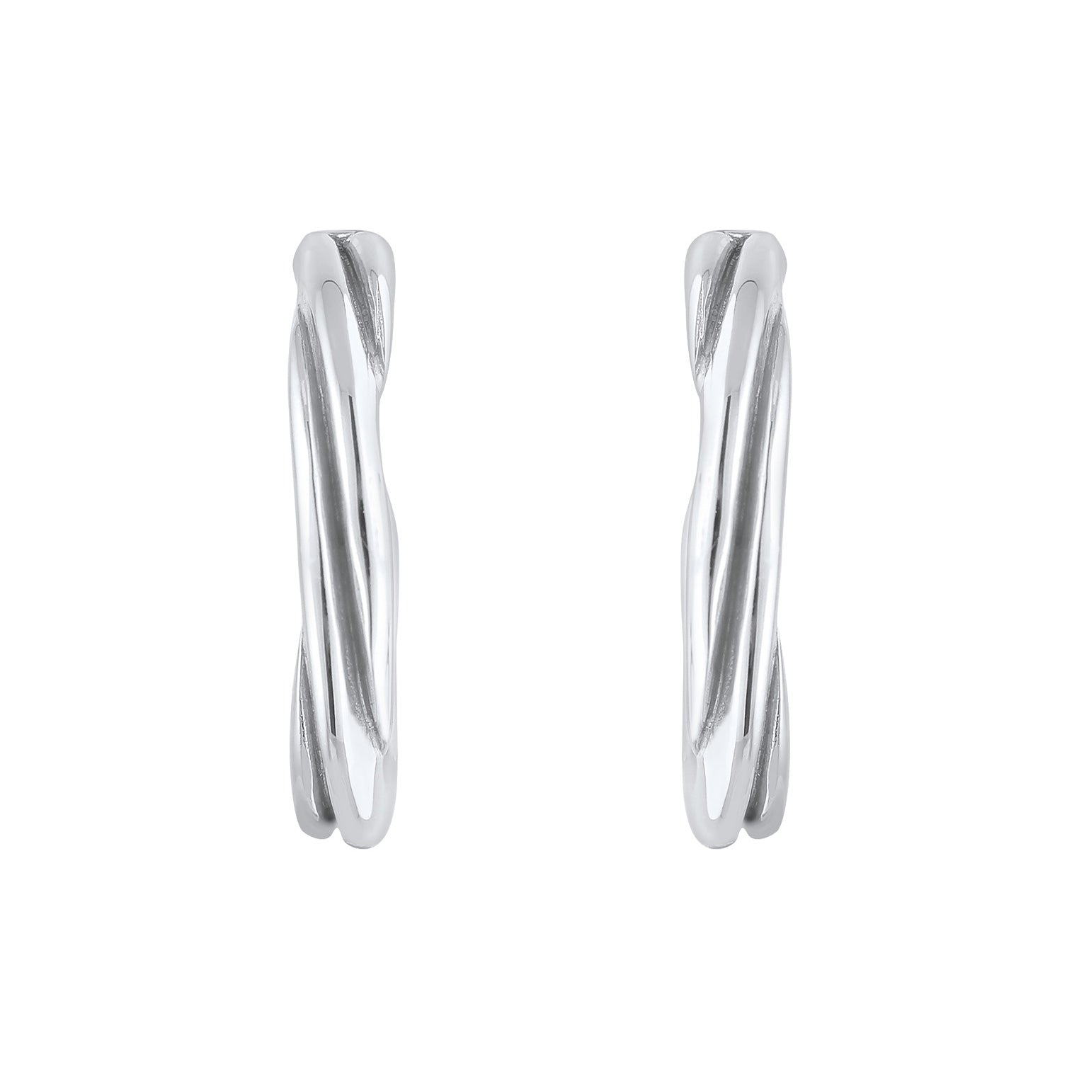 Silber - Elli | Creolen Twisted | 925er Sterling Silber