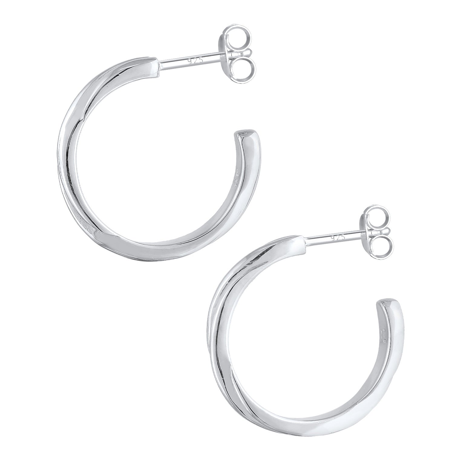 Silber - Elli | Creolen Twisted | 925er Sterling Silber