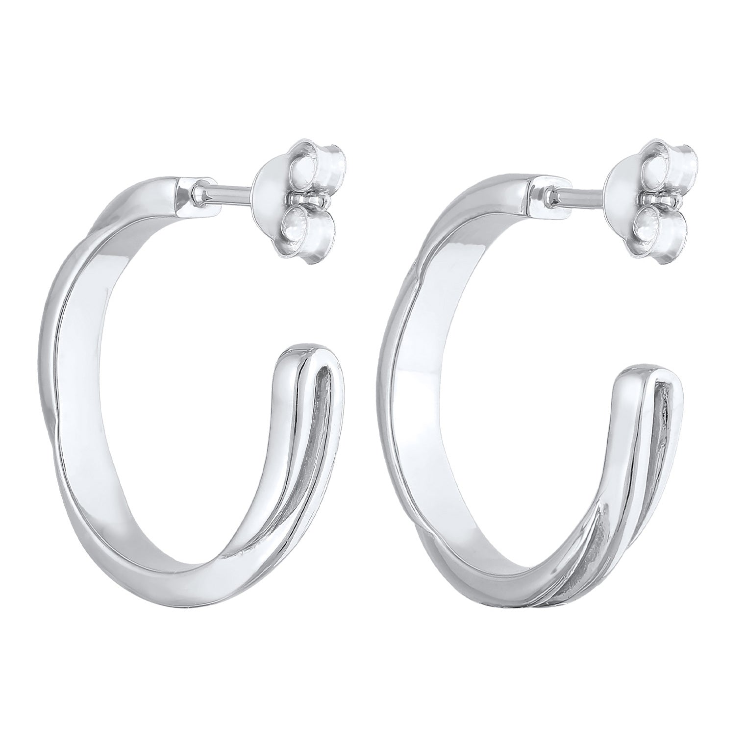 Silber - Elli | Creolen Twisted | 925er Sterling Silber