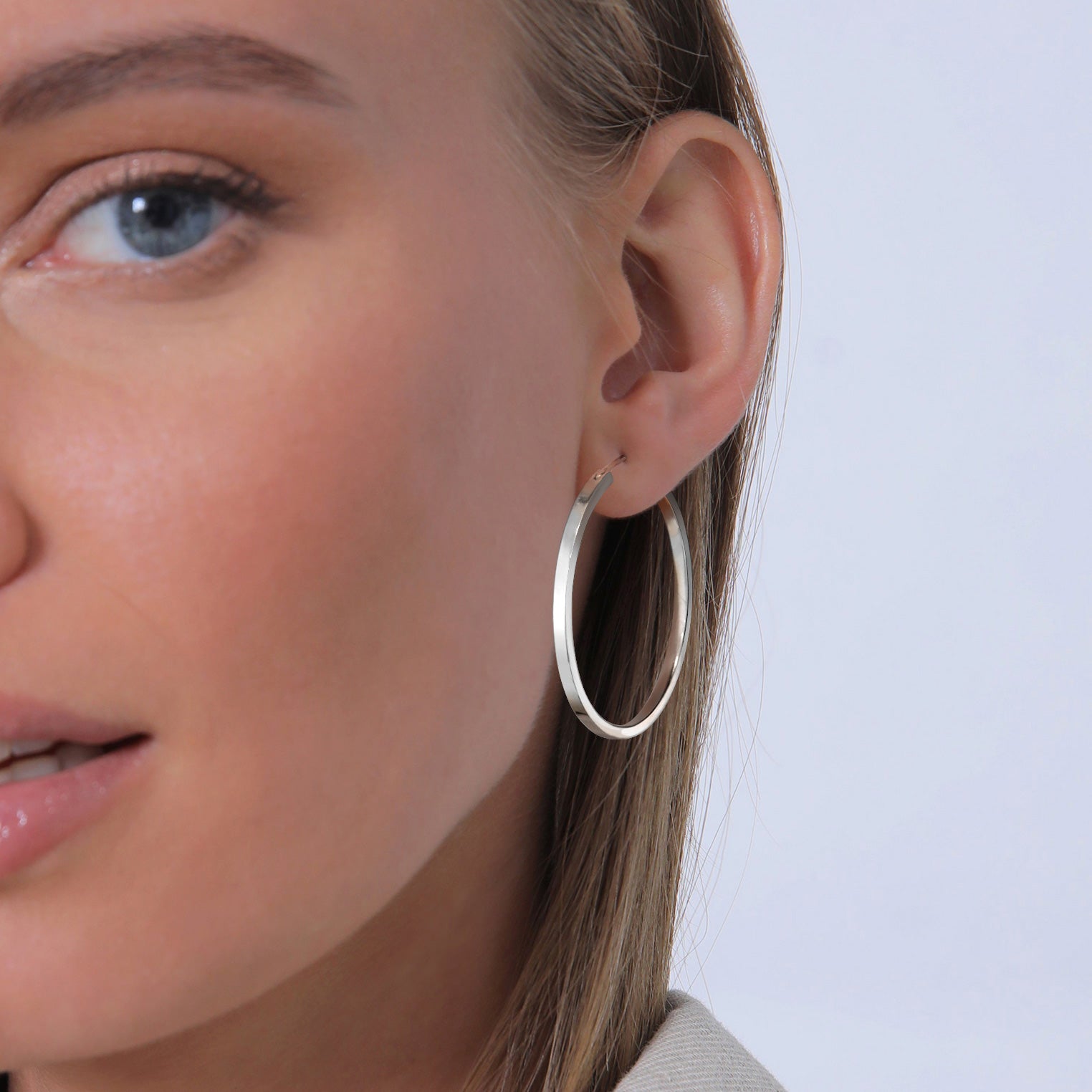 Silber - Elli PREMIUM | Creolen | 925er Sterling Silber