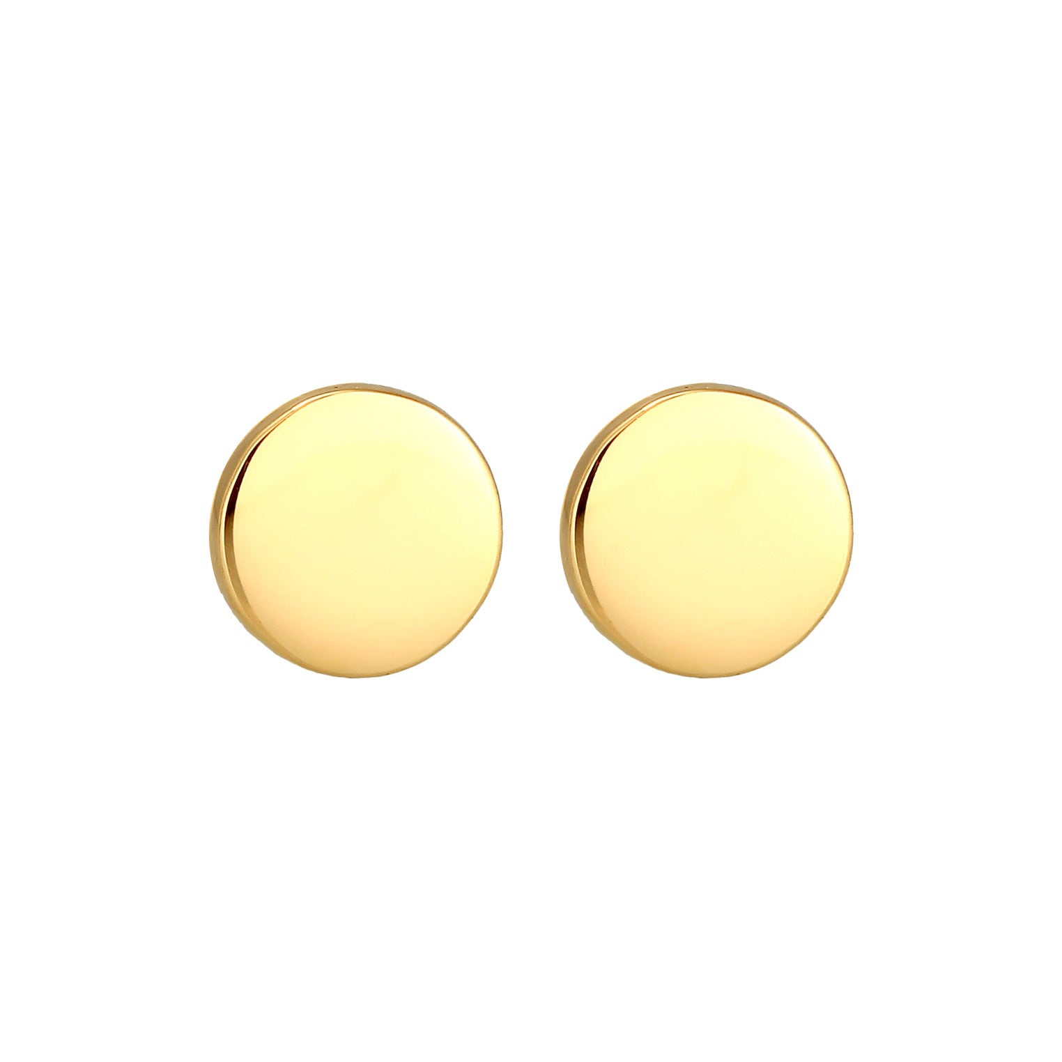 Gold - Elli PREMIUM | Ohrstecker Plättchen | 375er Gelbgold