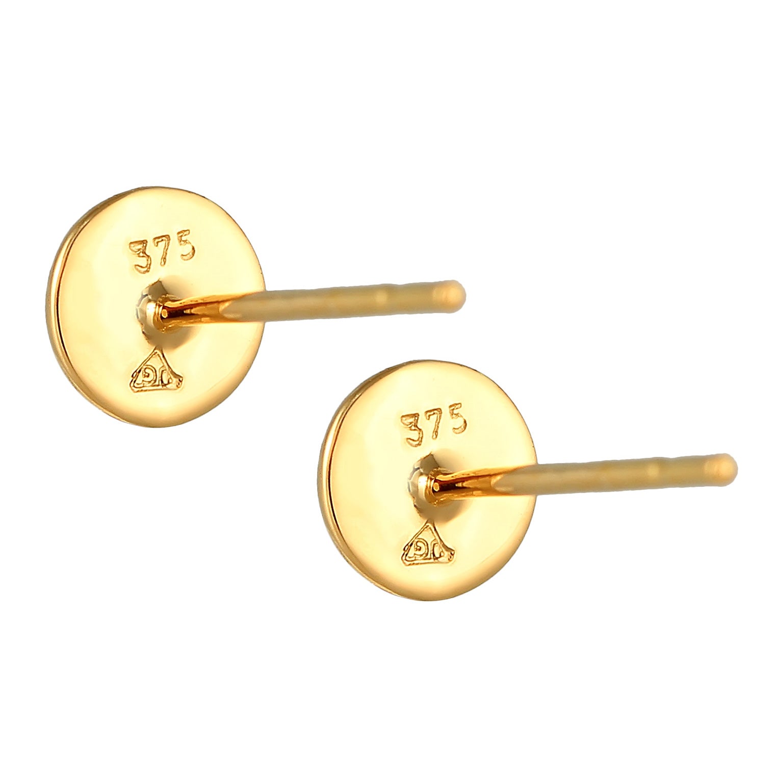 Gold - Elli PREMIUM | Ohrstecker Plättchen | 375er Gelbgold