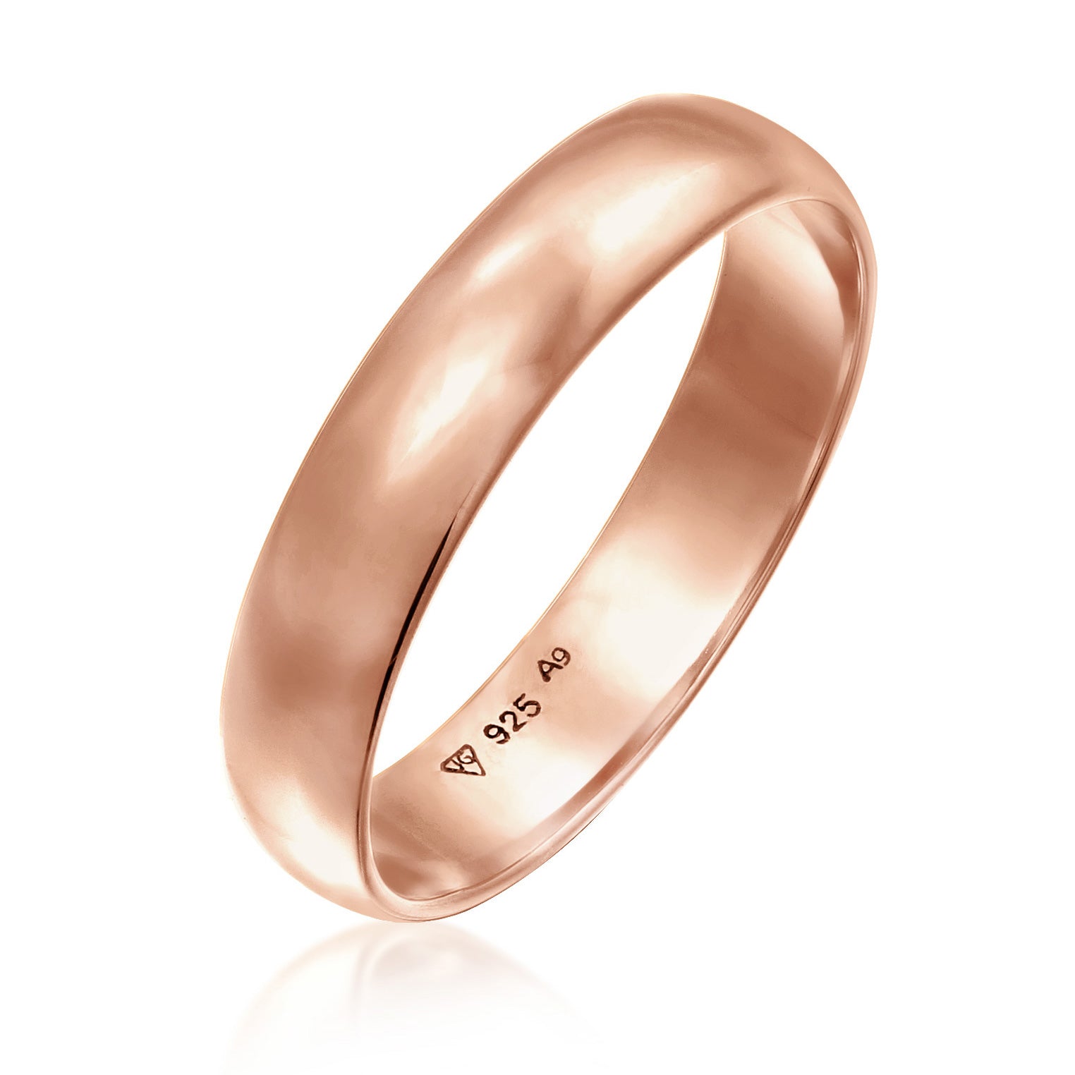 Roségold - Elli | Bandring | 925 Sterling Silber Rosévergoldet