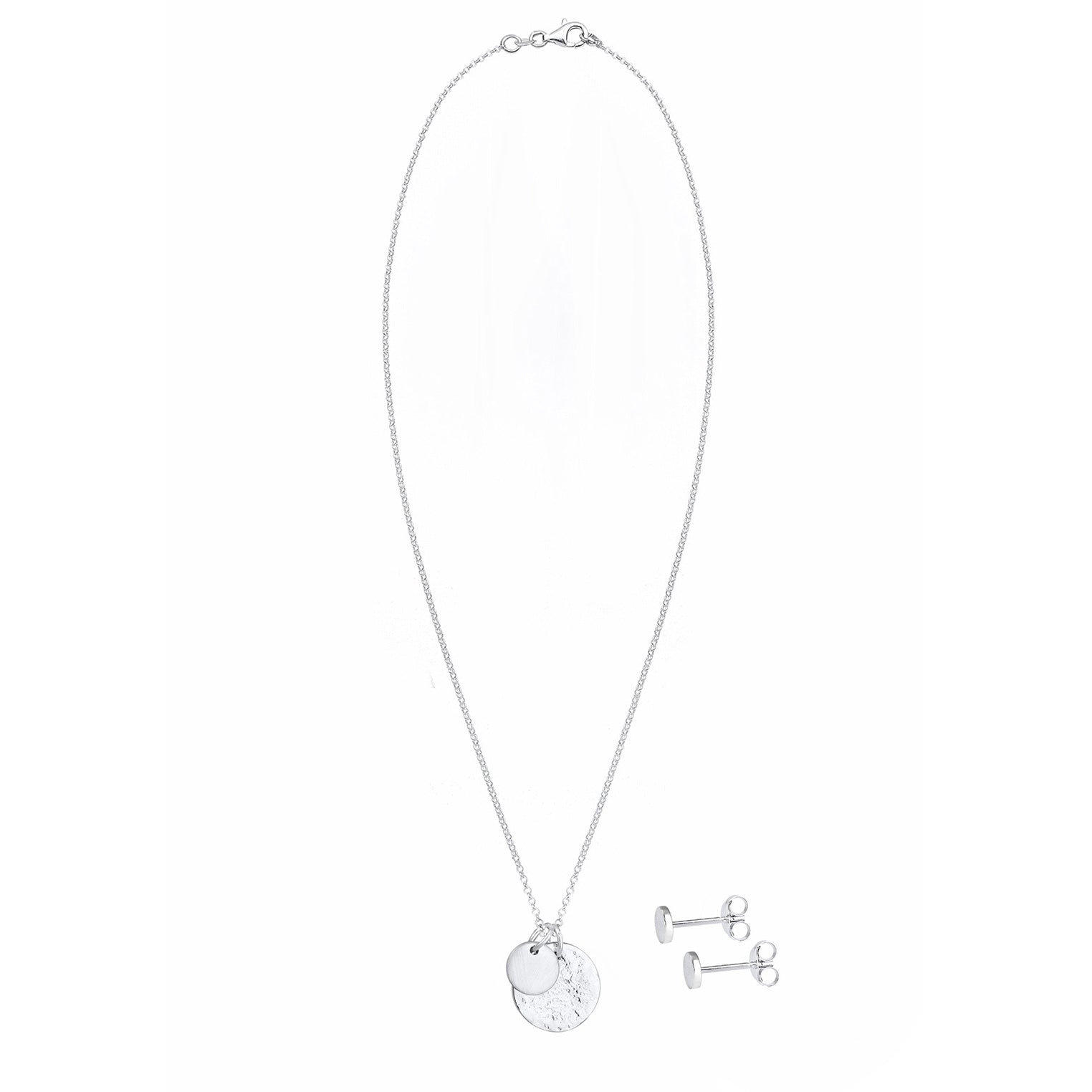 Silber - Elli | Schmuckset Plättchen Organic | 925er Sterling Silber