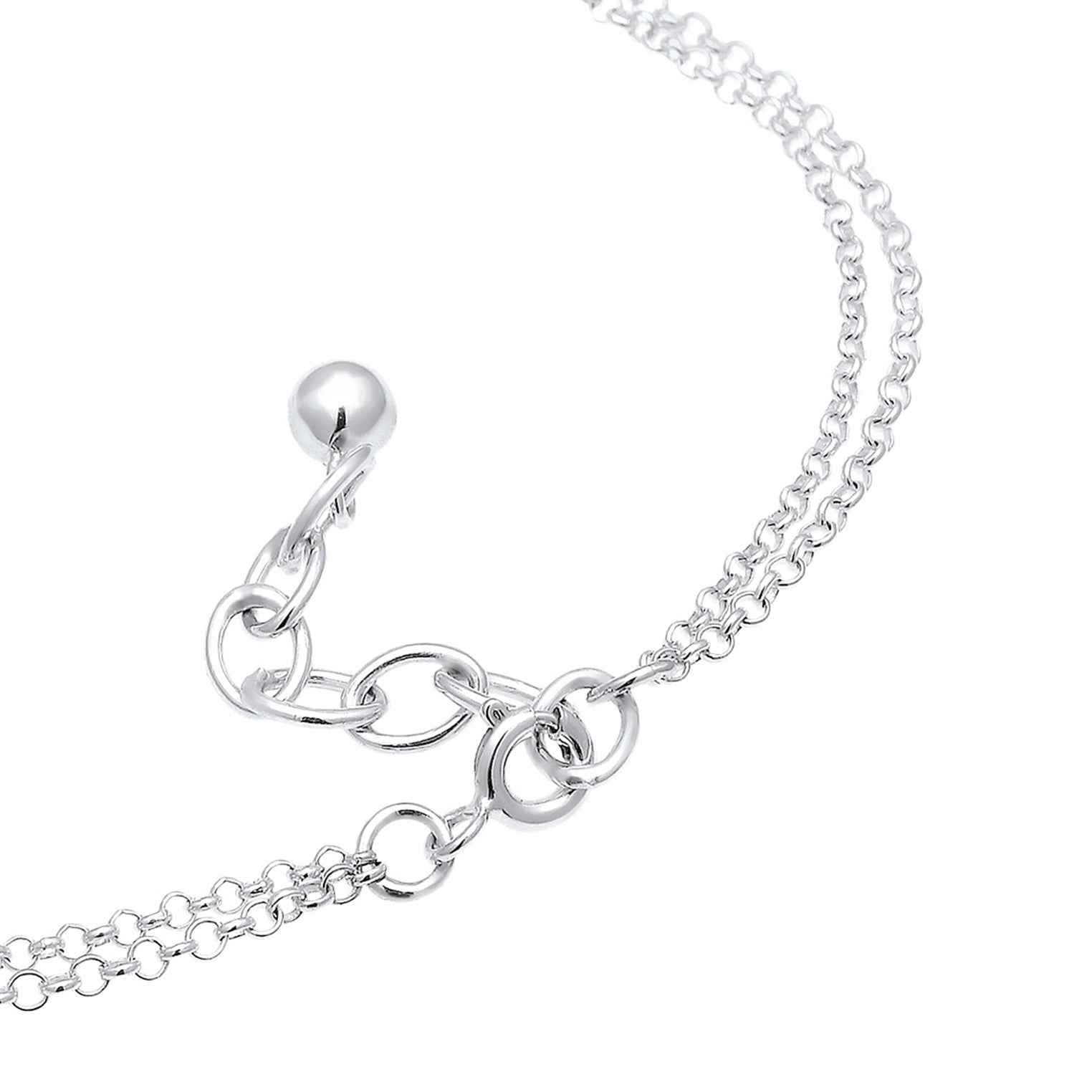 Silber - Elli | Armband | Gravur Plättchen | 925er Sterling Silber