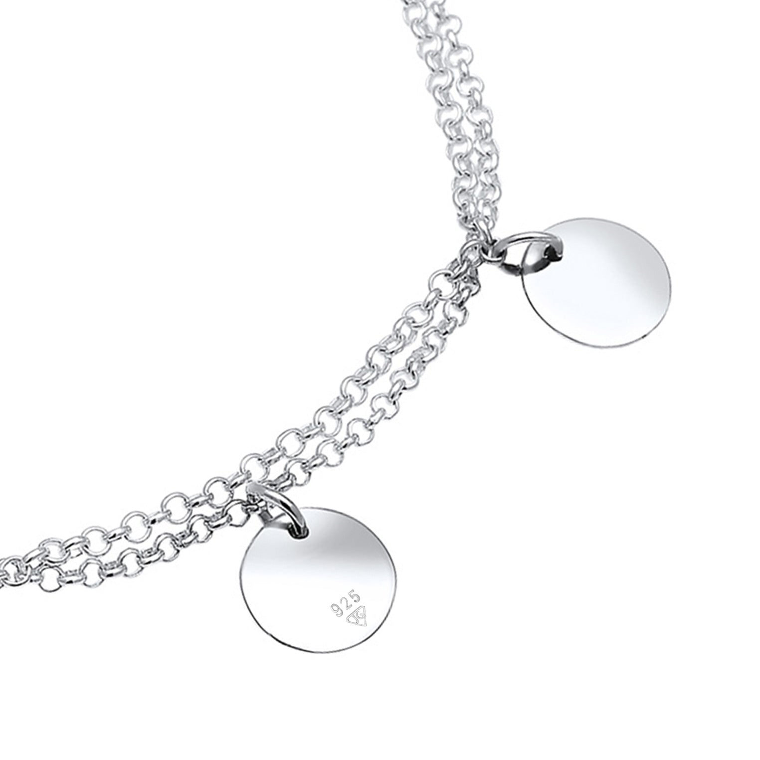 Silber - Elli | Armband | Gravur Plättchen | 925er Sterling Silber