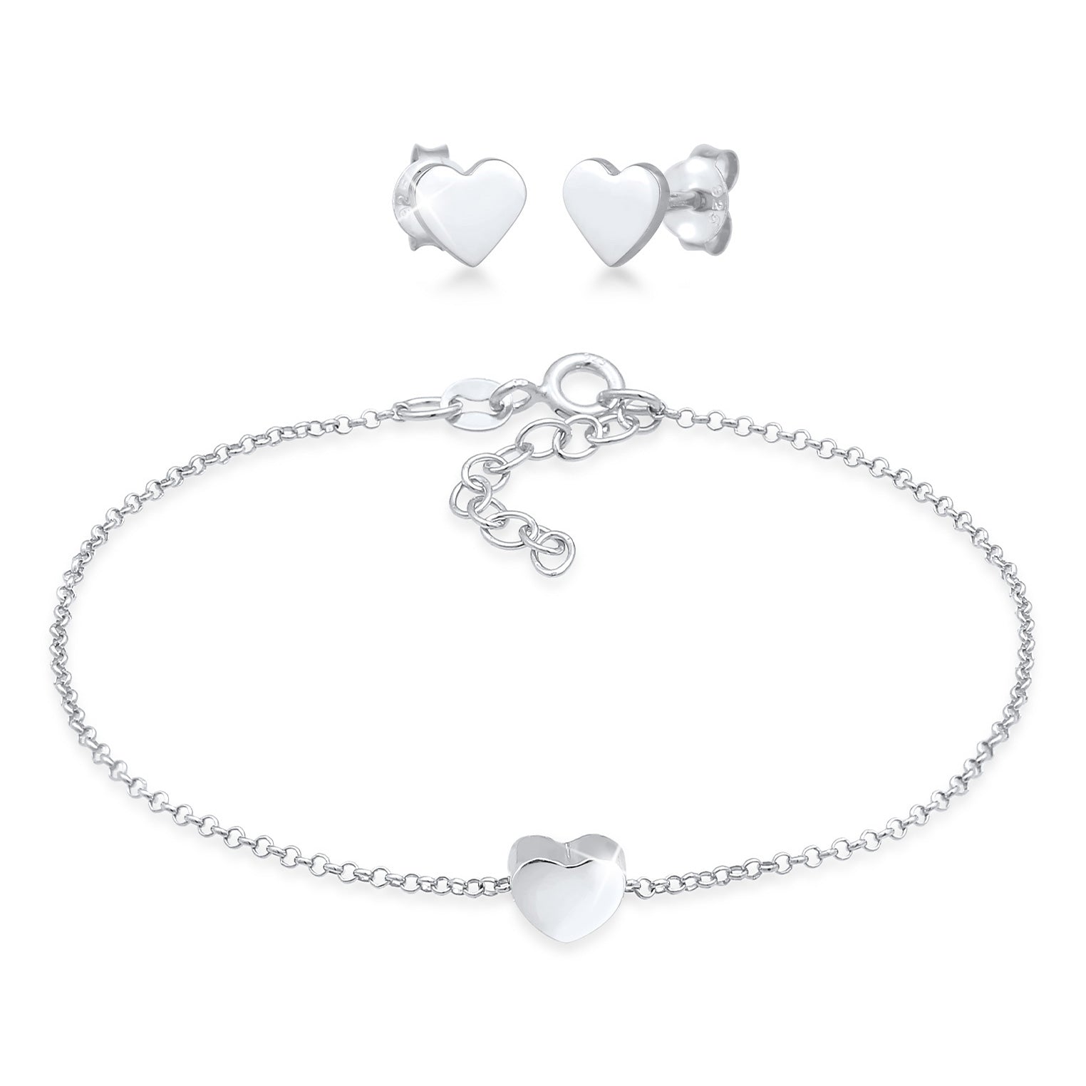 Silber - Elli | Schmuckset Herz | 925er Sterling Silber