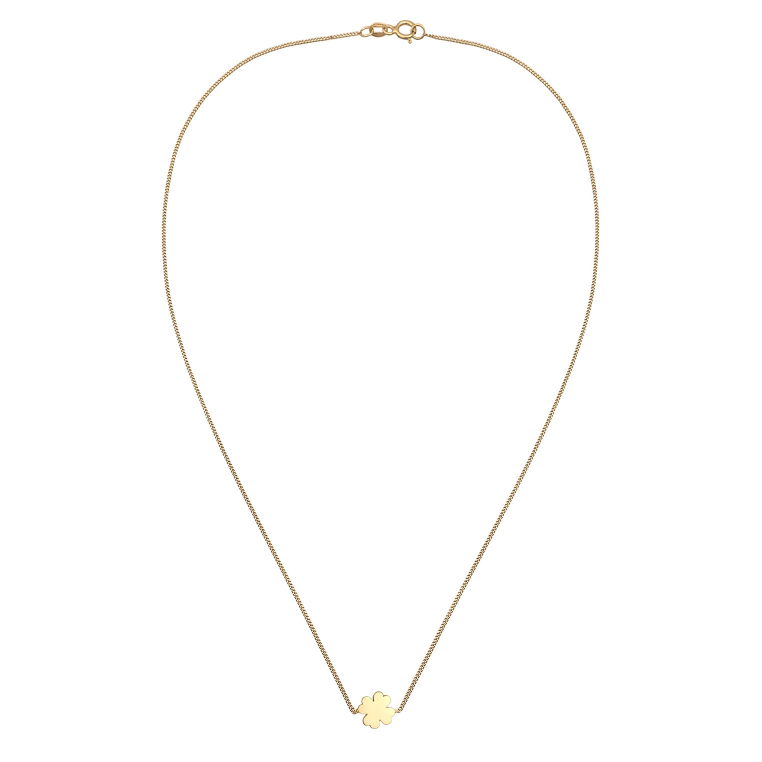 Gold - Elli PREMIUM | Halskette Kleeblatt | 585er Gelbgold