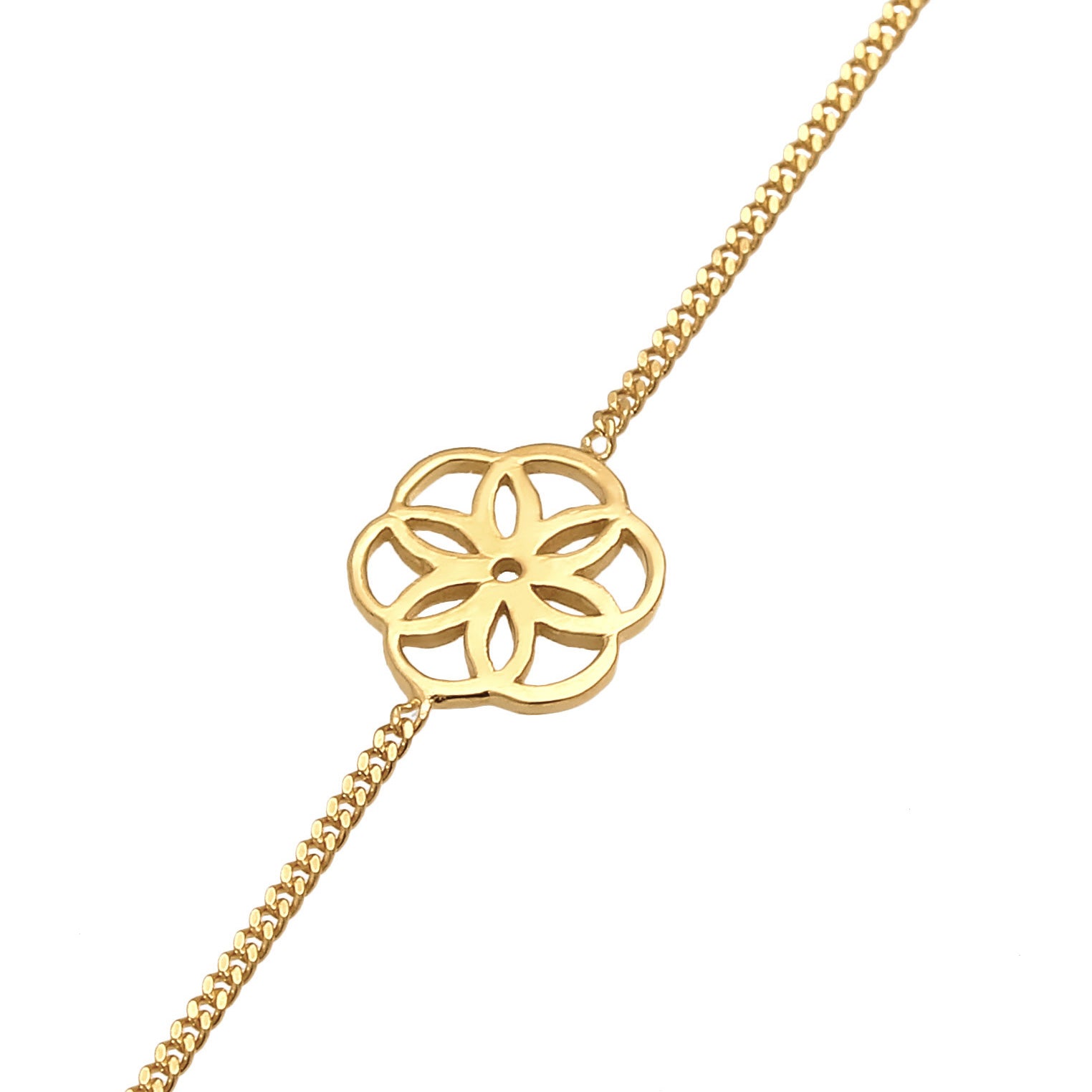 Gold - Elli PREMIUM | Armband Lebensblume | 585er Gelbgold