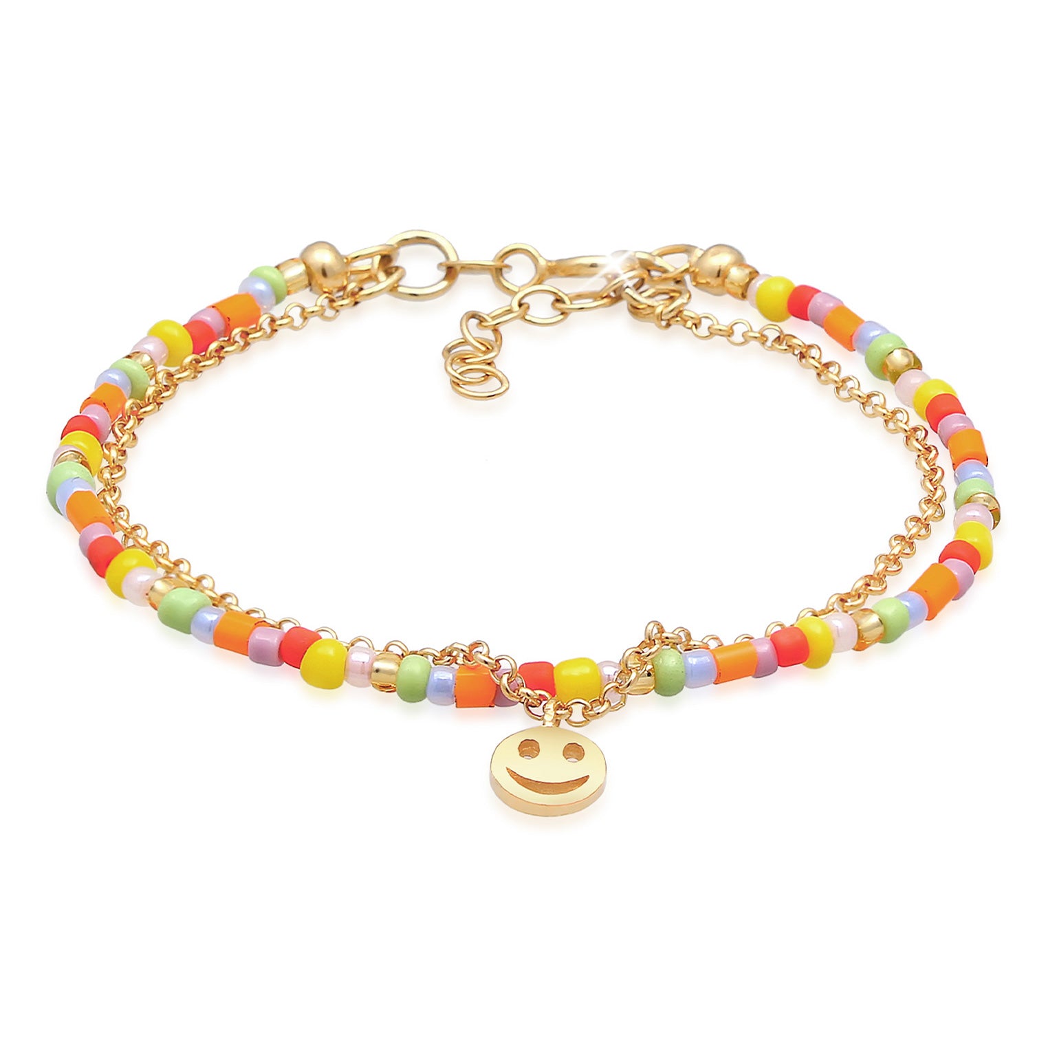 Bunt - Elli | Layer-Armband Beads Bunt | 925er Sterling Silber Vergoldet