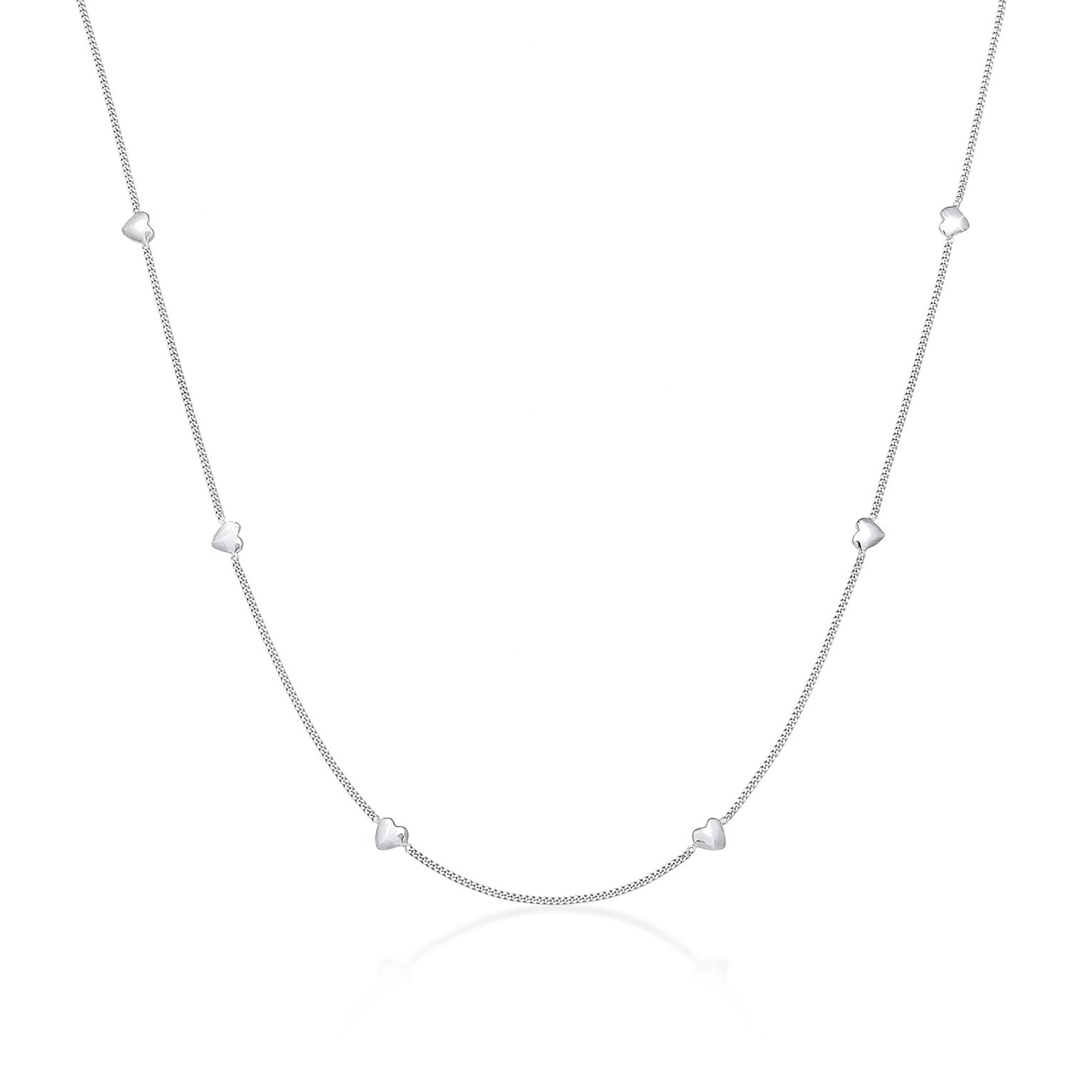 Silber - Elli | Halskette Herz | 925er Sterling Silber vergoldet