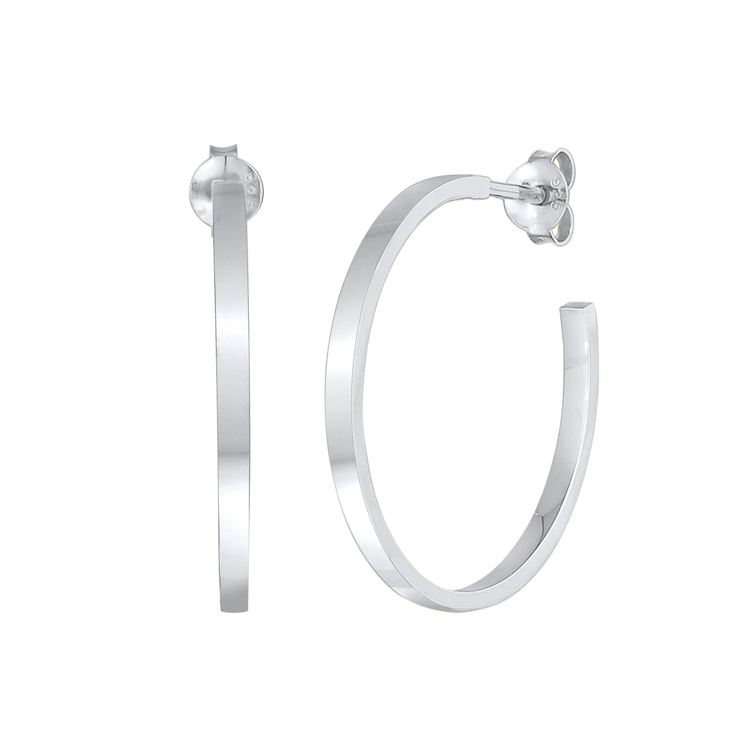 Silber - Elli | Creolen Basic | 925er Sterling Silber