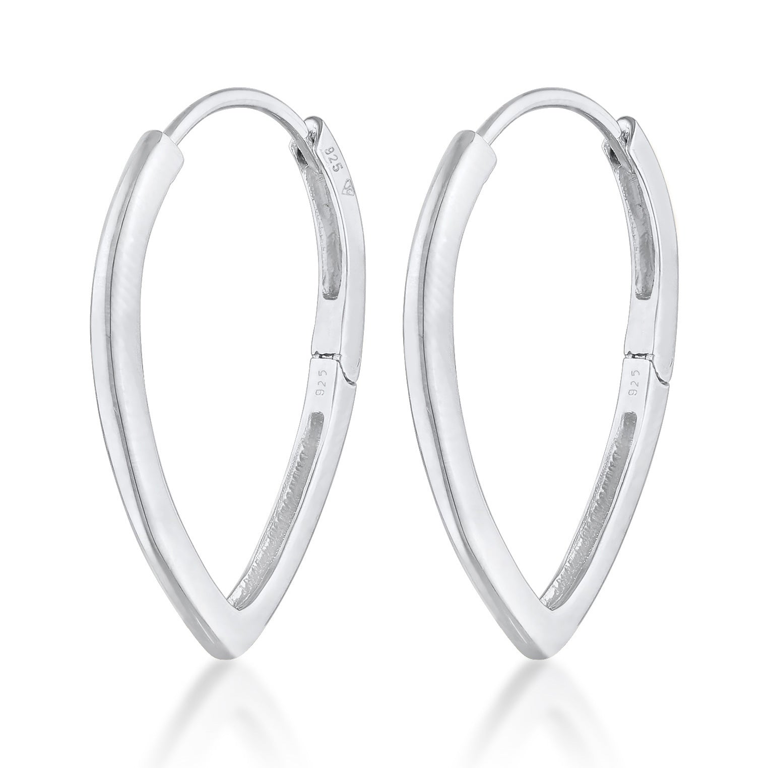 Silber - Elli | Creolen Tropfen | 925er Sterling Silber