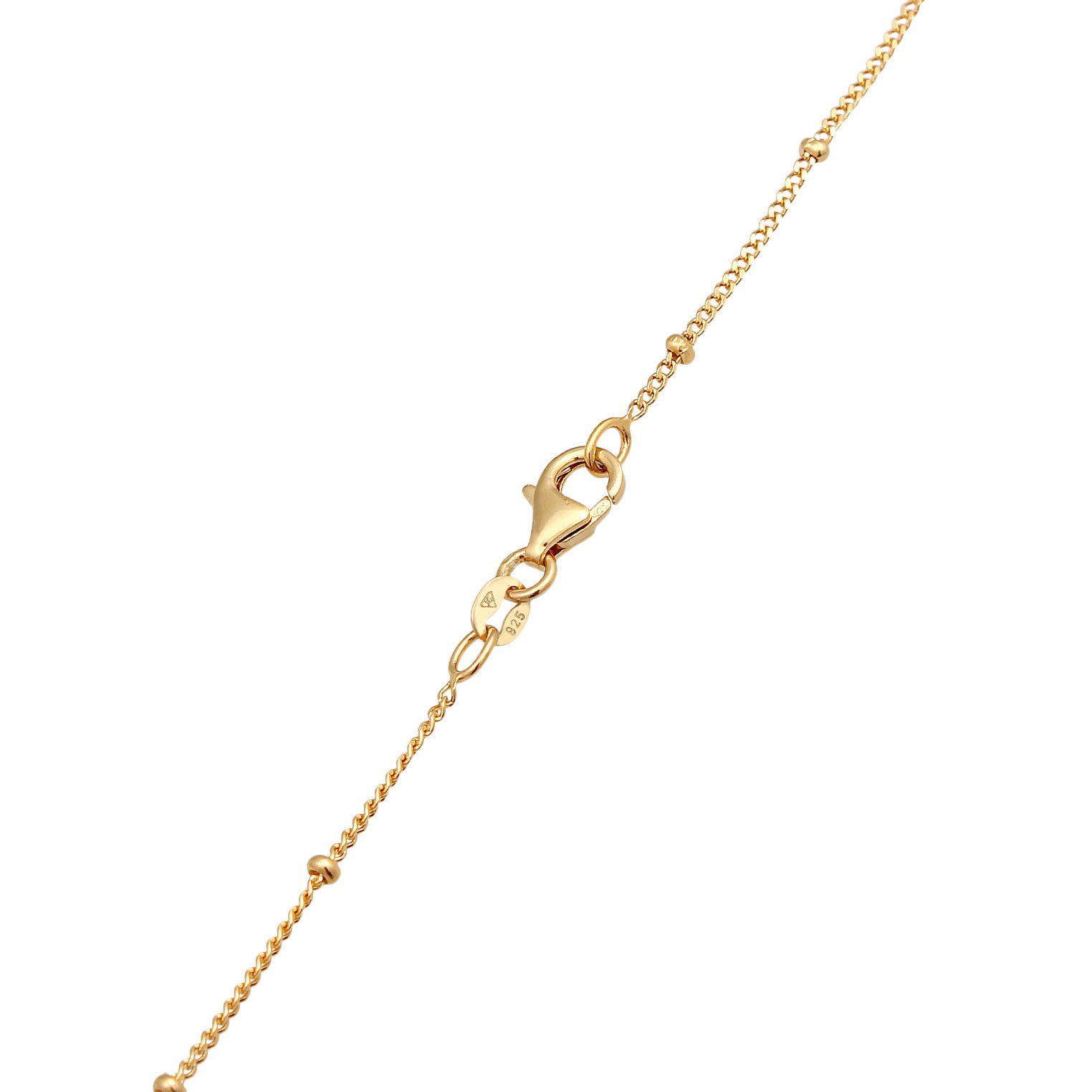 Gold - Elli | Halskette Disc Blume | 925er Sterling Silber Vergoldet