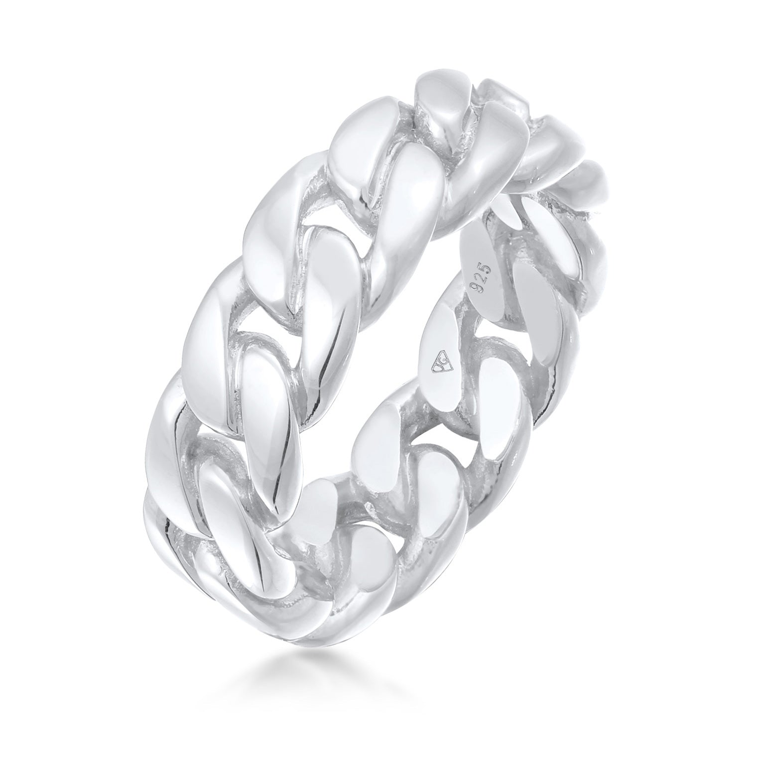 Silber - Elli | Bandring Chain | 925er Sterling Silber Vergoldet