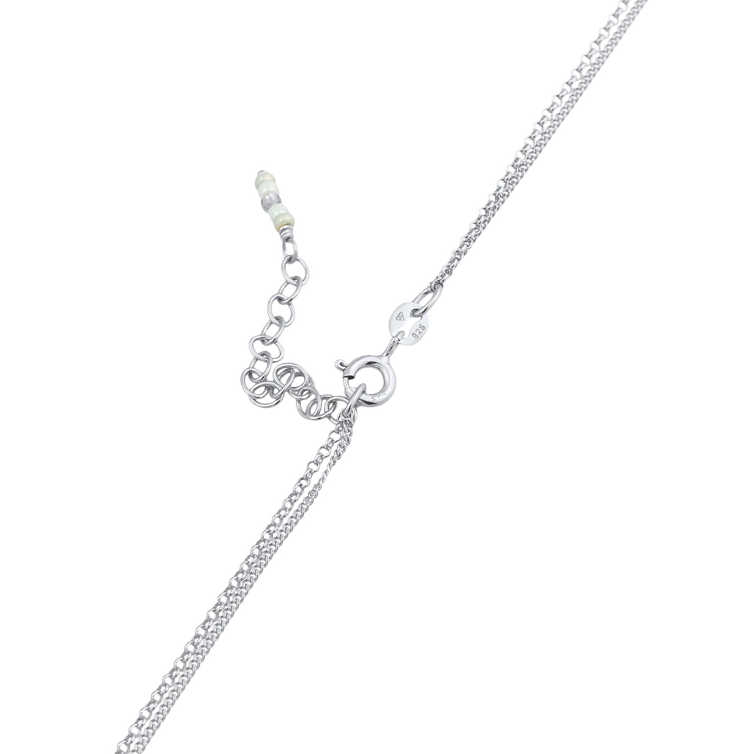 Silber - Elli | Layer-Halskette Plättchen Rund | 925er Sterling Silber