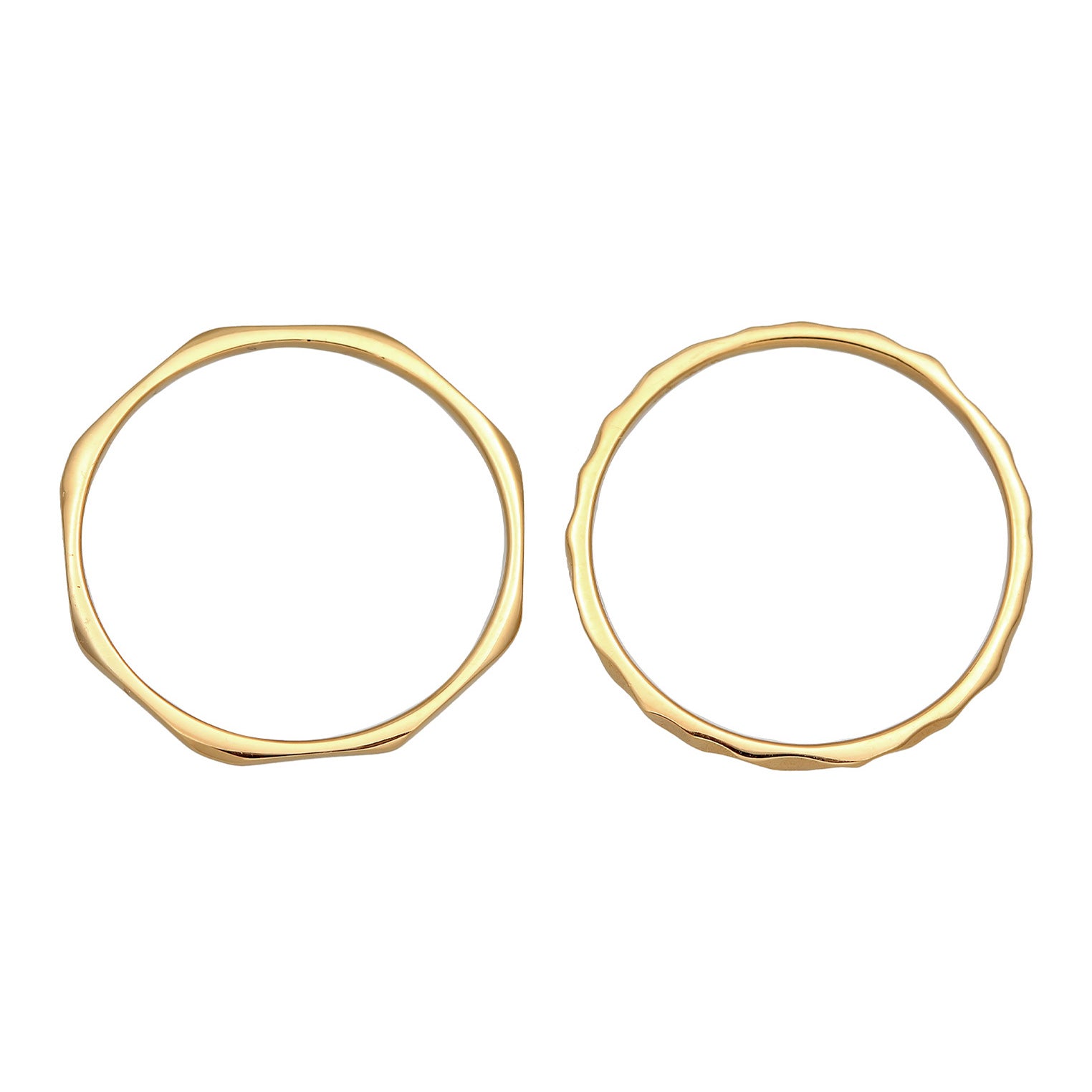 Gold - Elli PREMIUM | Stapelring Duo | 375er Gelbgold