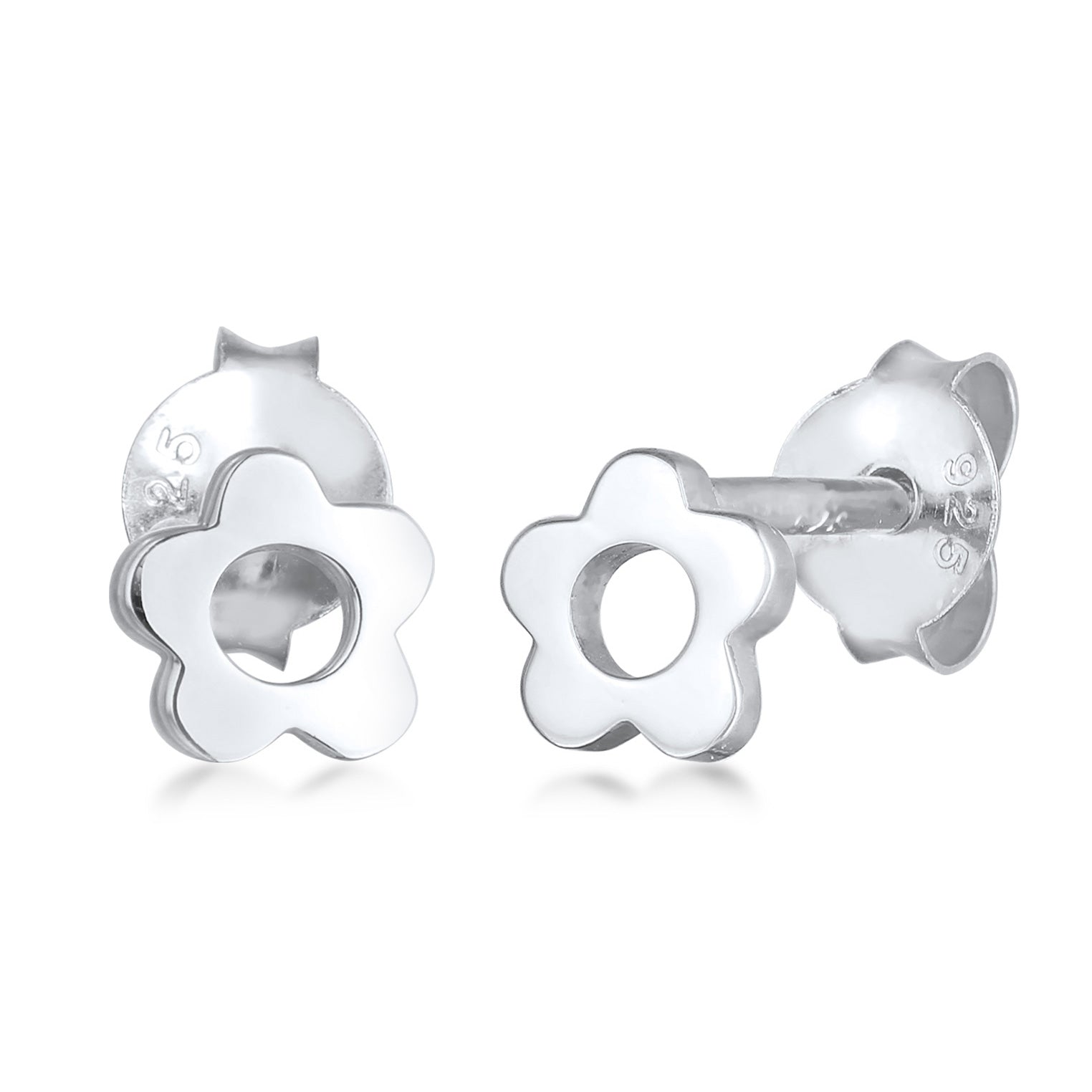 Silber - Elli | Ohrstecker Blume | 925er Sterling Silber