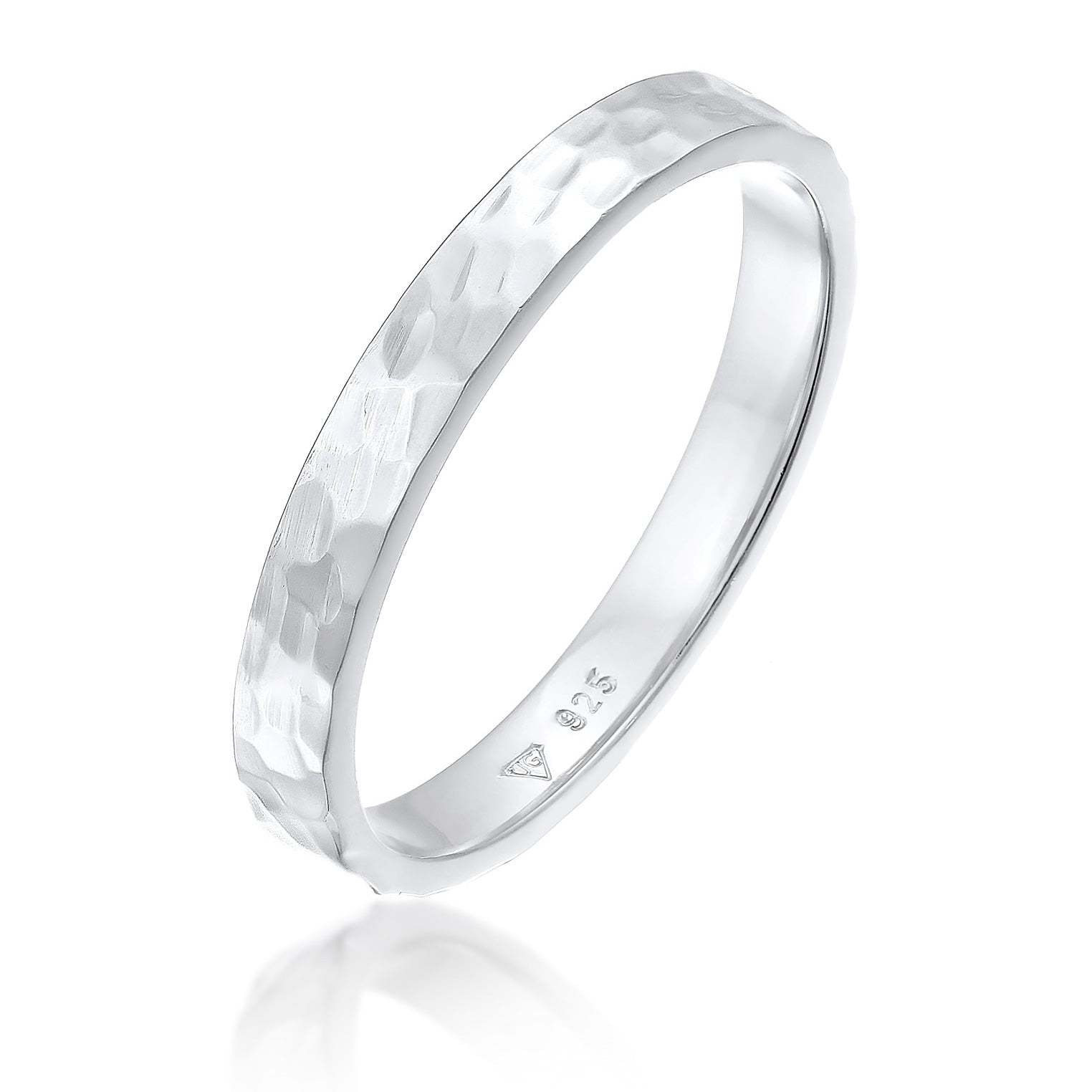 Silber - Elli | Pinky Ring Gehämmert | 925er Sterling Silber
