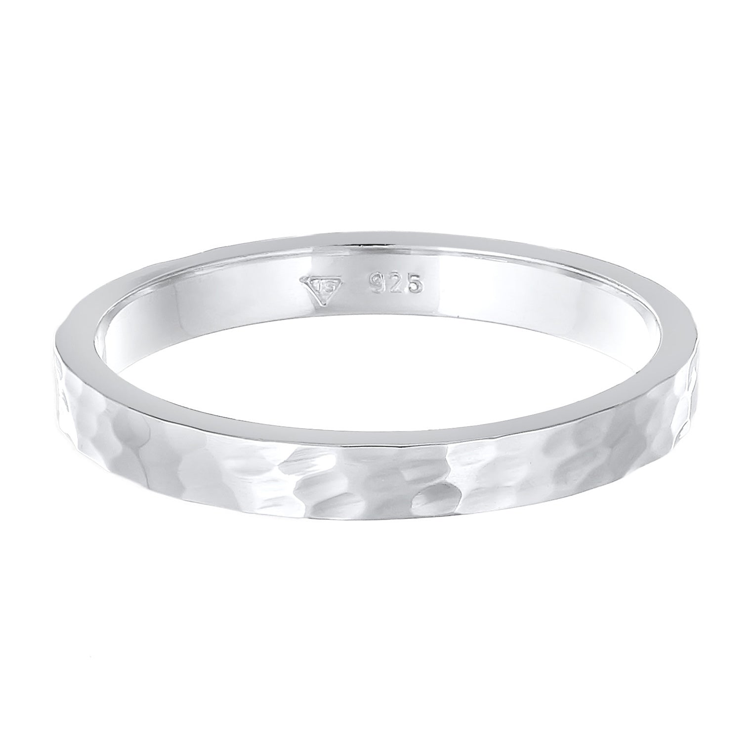 Silber - Elli | Pinky Ring Gehämmert | 925er Sterling Silber