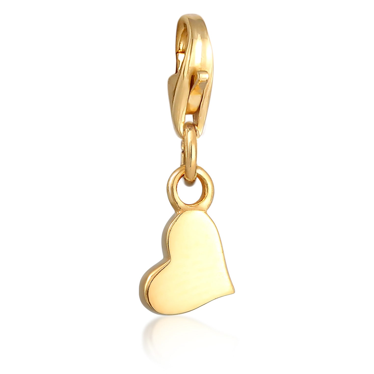 Gold - Nenalina | Anhänger Herz Basic | 925er Sterling Silber Vergoldet