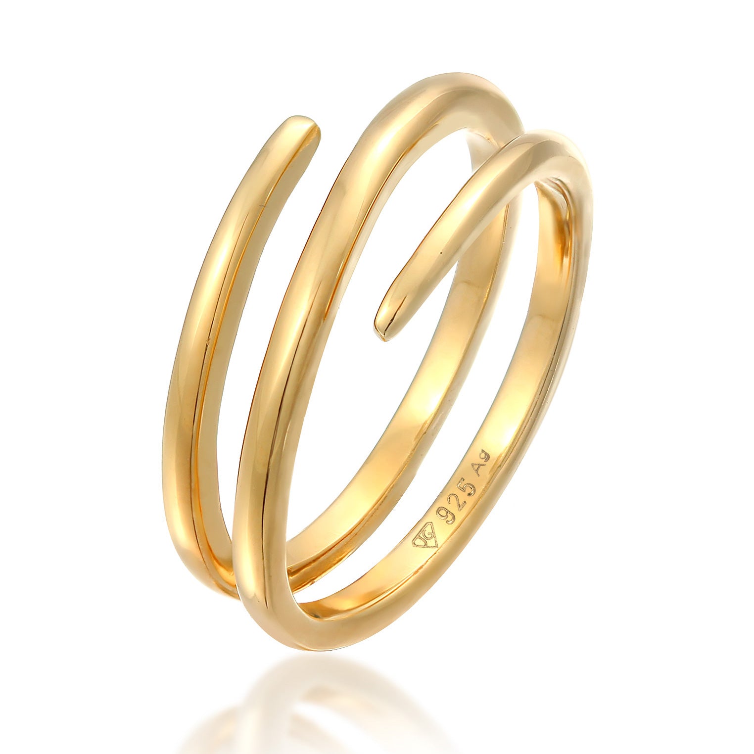 Gold - Elli | Wickelring Filigran | 925er Sterling Silber