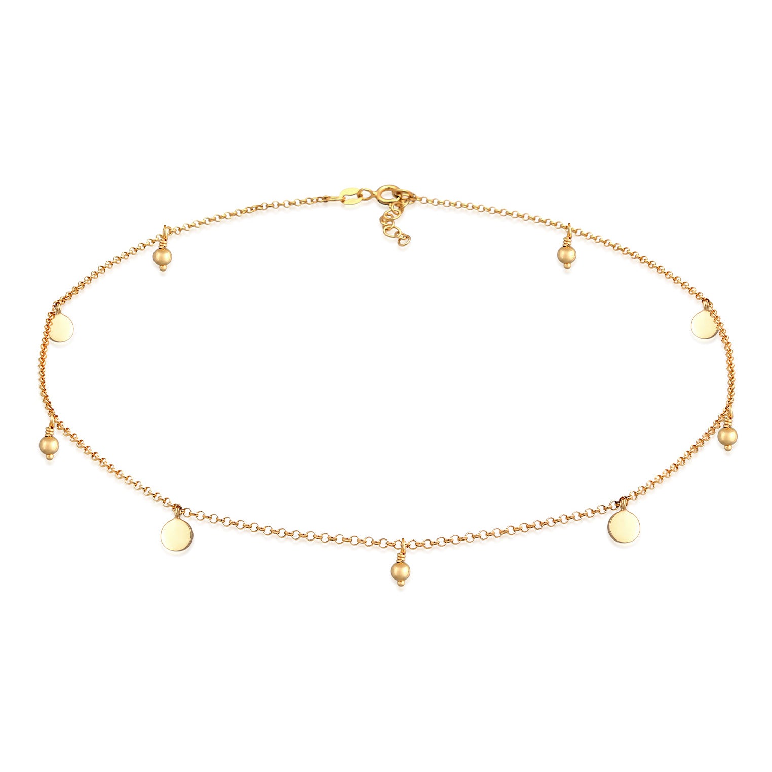 Gold - Elli | Choker Plättchen | 925er Sterling Silber