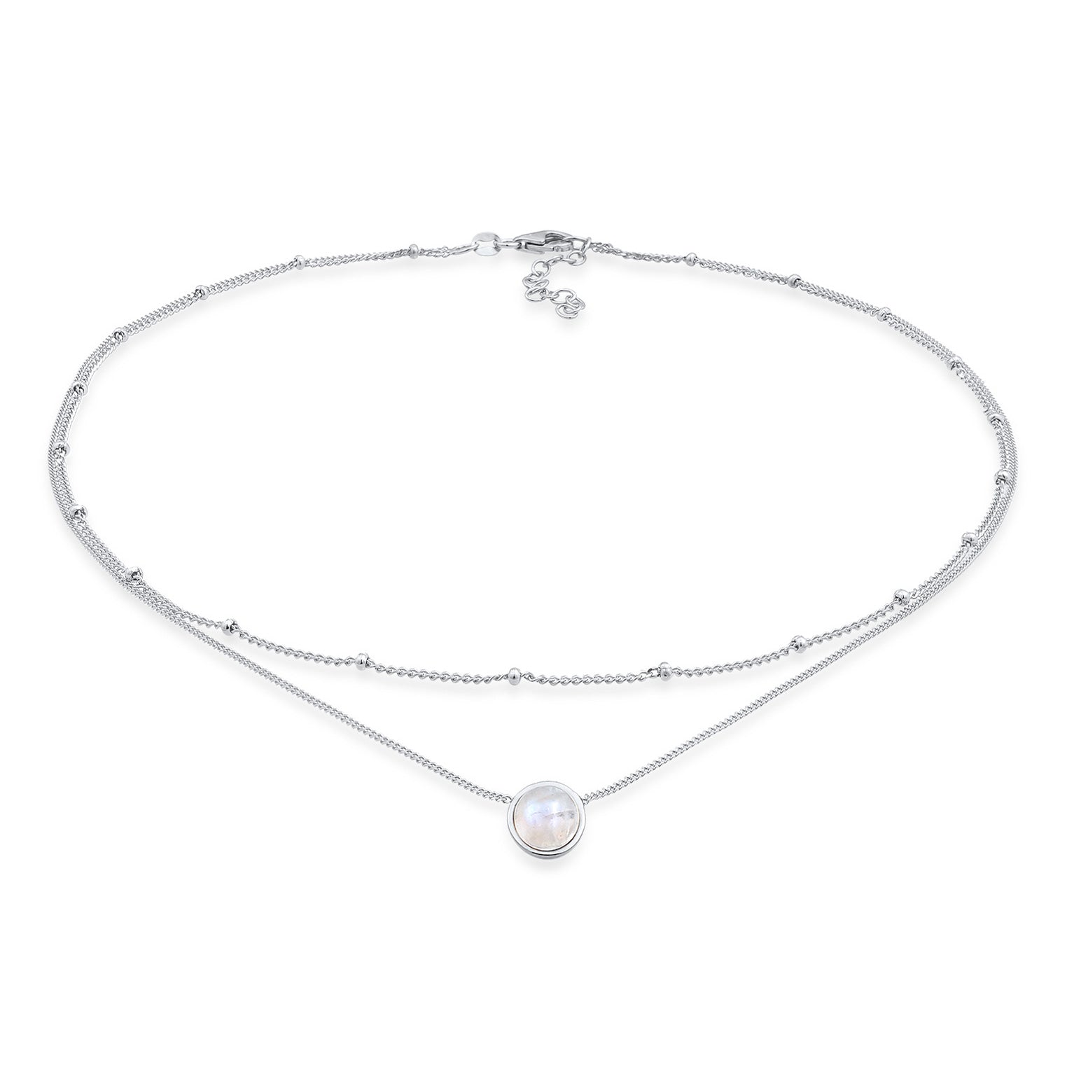 Choker Layer | Mondstein (Weiß) – Elli Jewelry | Silberketten