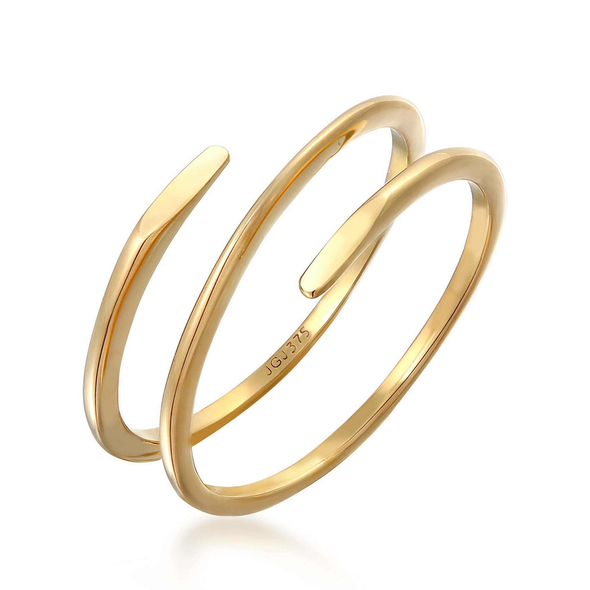 Gold - Elli PREMIUM | Wickelring Filigran | 375er Gelbgold