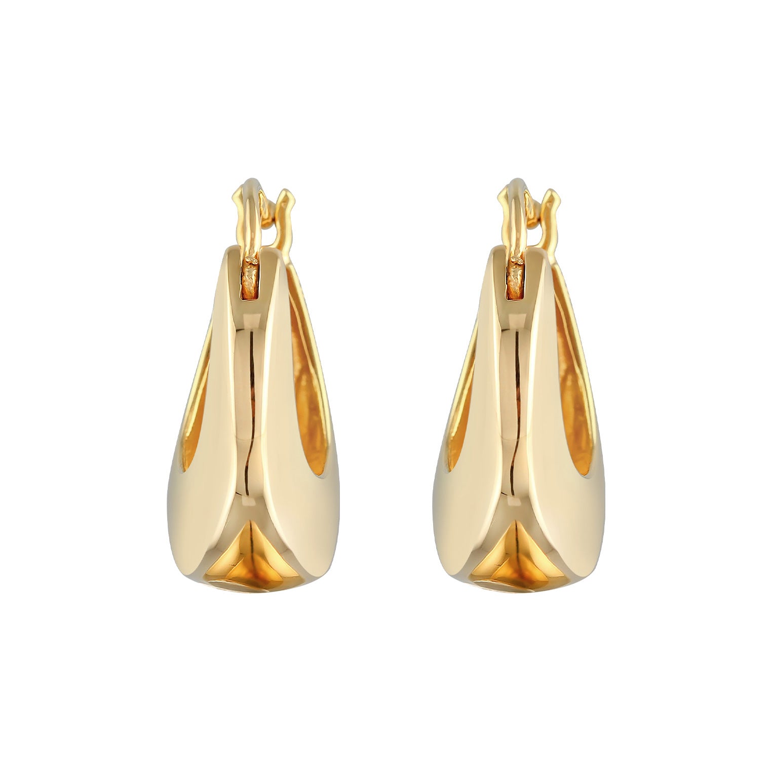 Gold - Elli | Creolen Chunky | 925er Sterling Silber Vergoldet