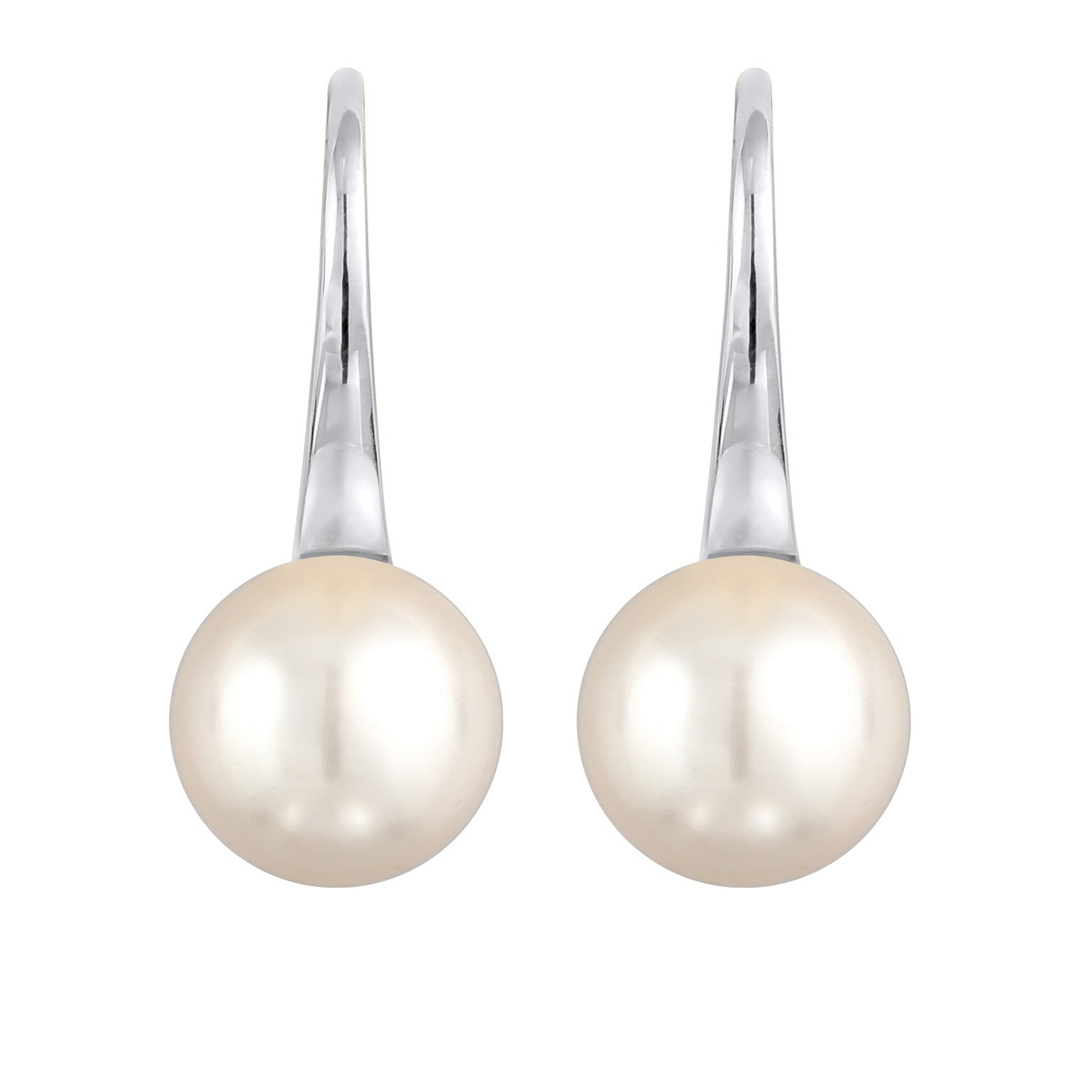 Silber - Nenalina | Ohrhänger Fischhaken Perle | 925er Sterling Silber