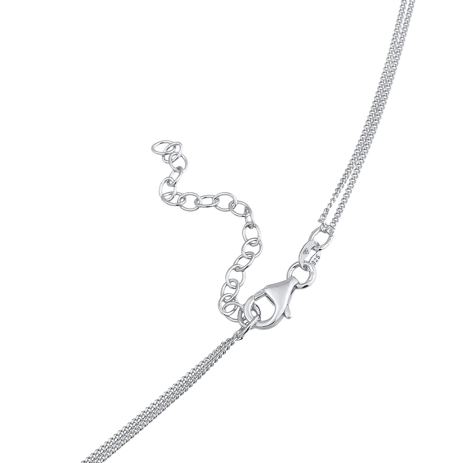 Silber - Elli | Layerkette Plättchen | 925er Sterling Silber